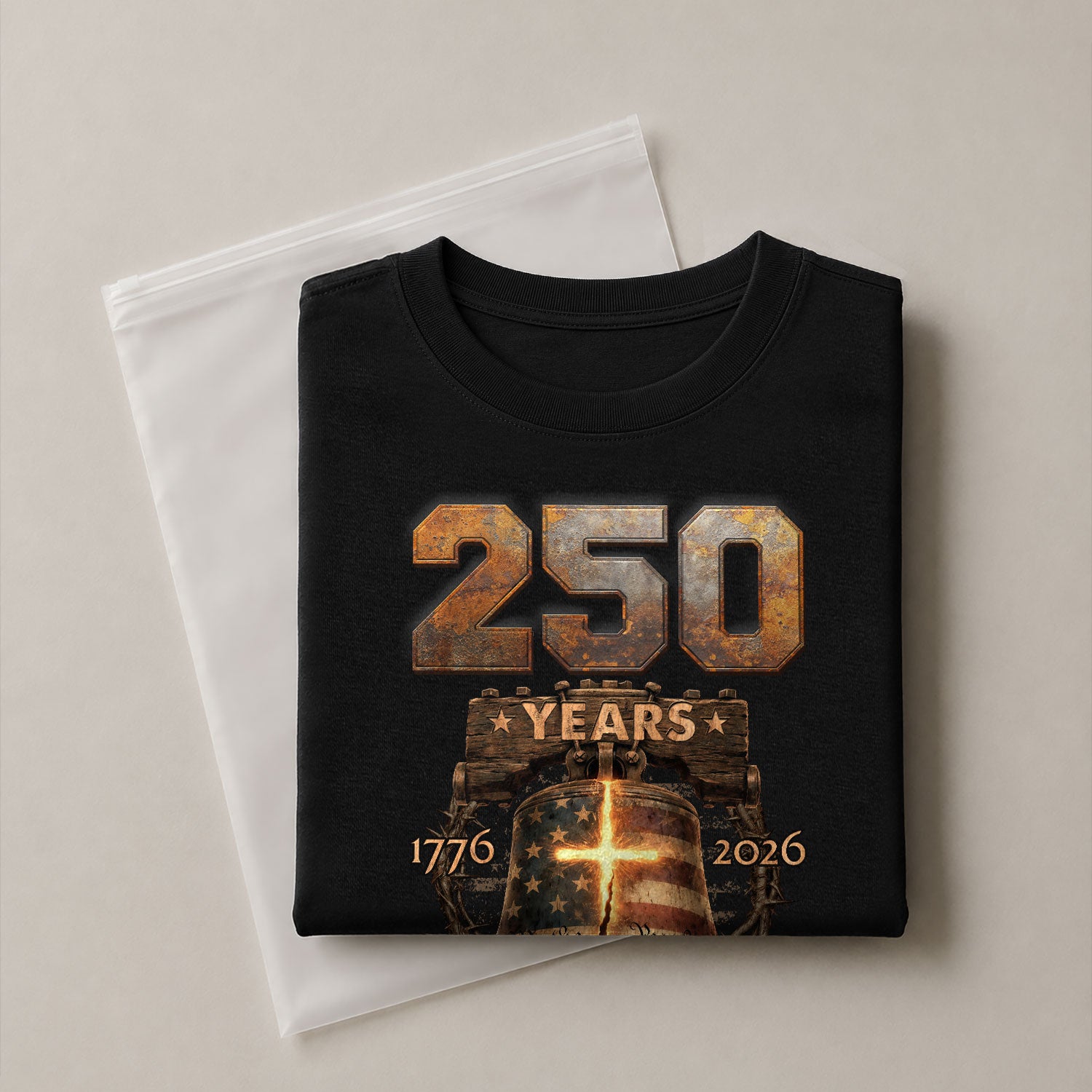 Christian Faith USA 250th Anniversary Independence Shirt 1776–2026 Patriotic Heritage - Rust Field Wear