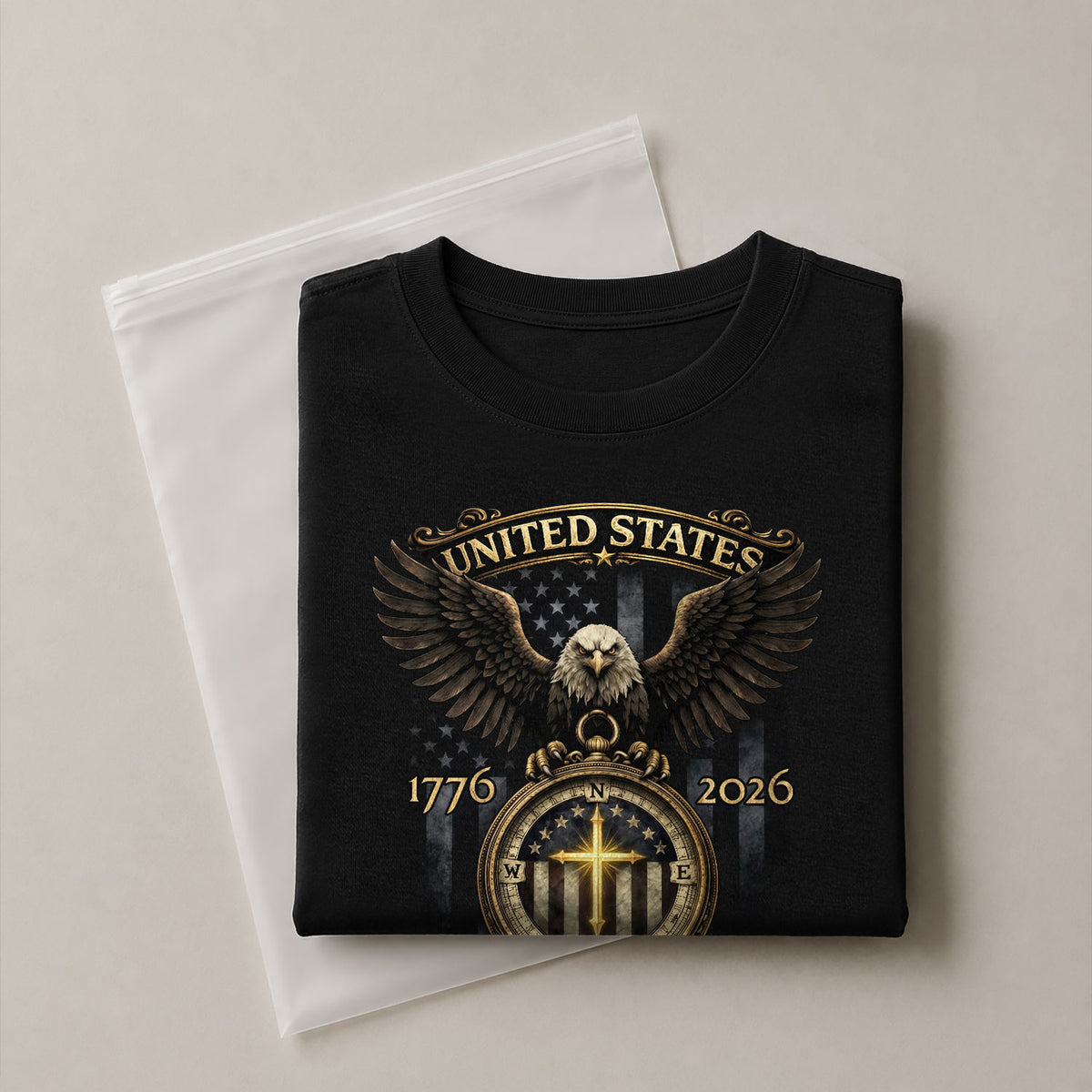 USA 1776–2026 Christian Patriotic Shirt 250 Years Faith and Freedom Celebration - Rust Field Wear