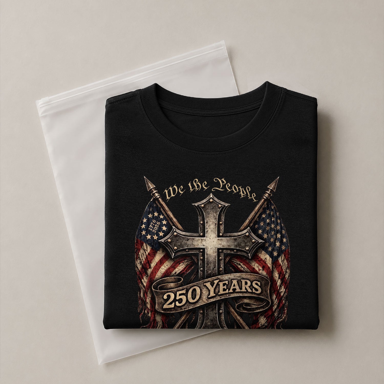 USA 1776–2026 Christian Freedom Celebration Shirt Patriotic Heritage - Rust Field Wear