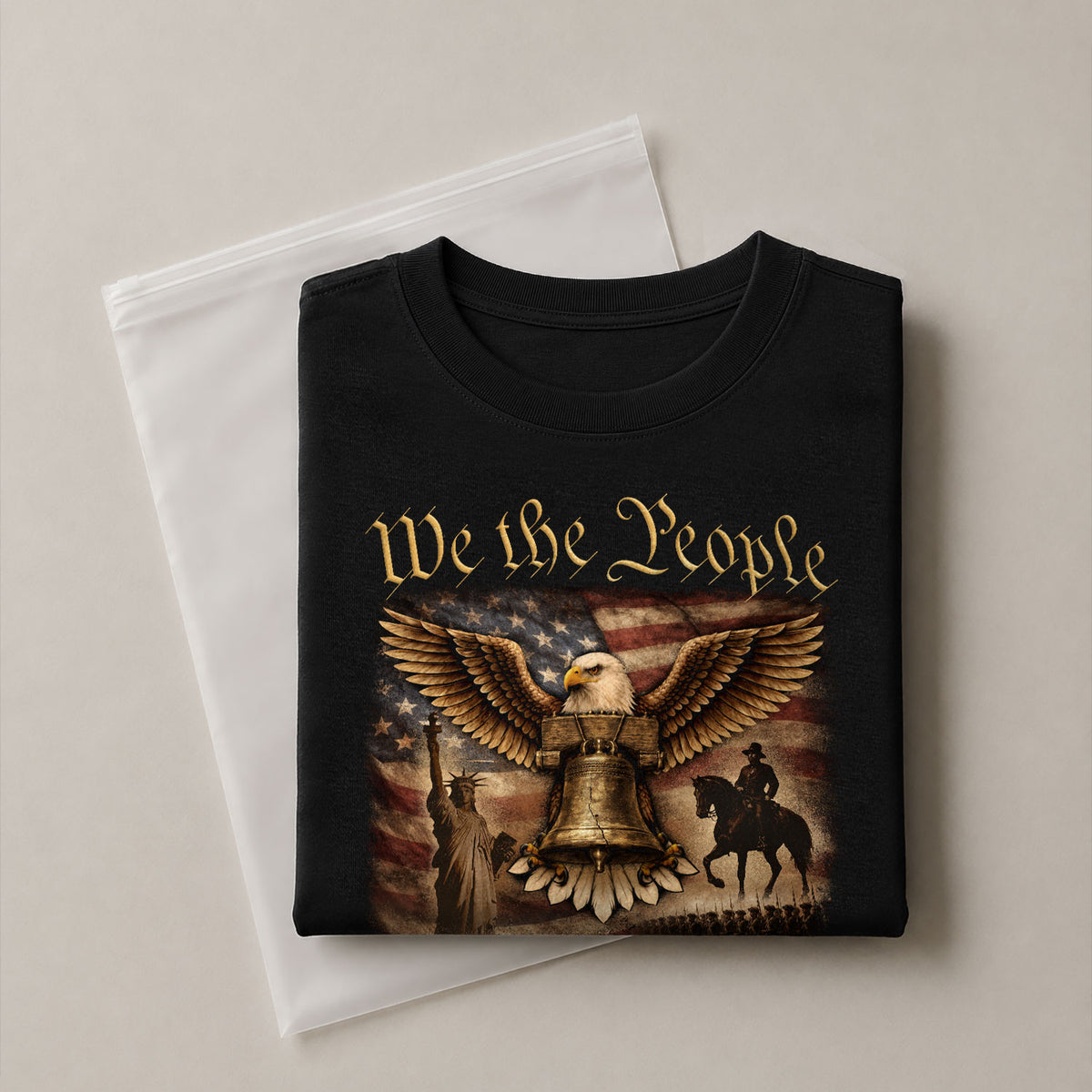 We The People Have Had Enough T-Shirt Patriotic Eagle & Liberty Bell American Heritage Graphic Tee - Rust Field Wear