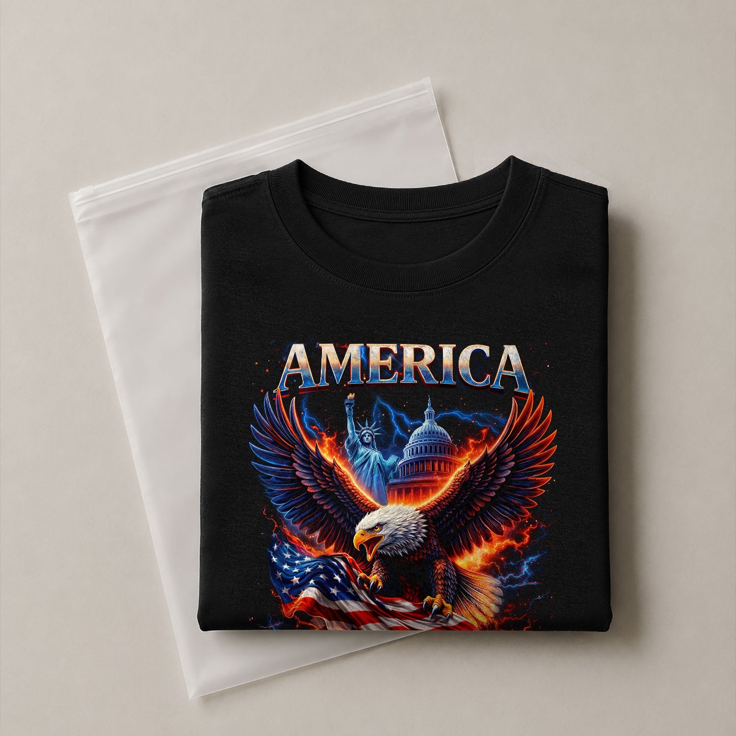 250 Year American Anniversary Shirt - Freedom Eagle Bootleg Graphic Tee - Rust Field Wear
