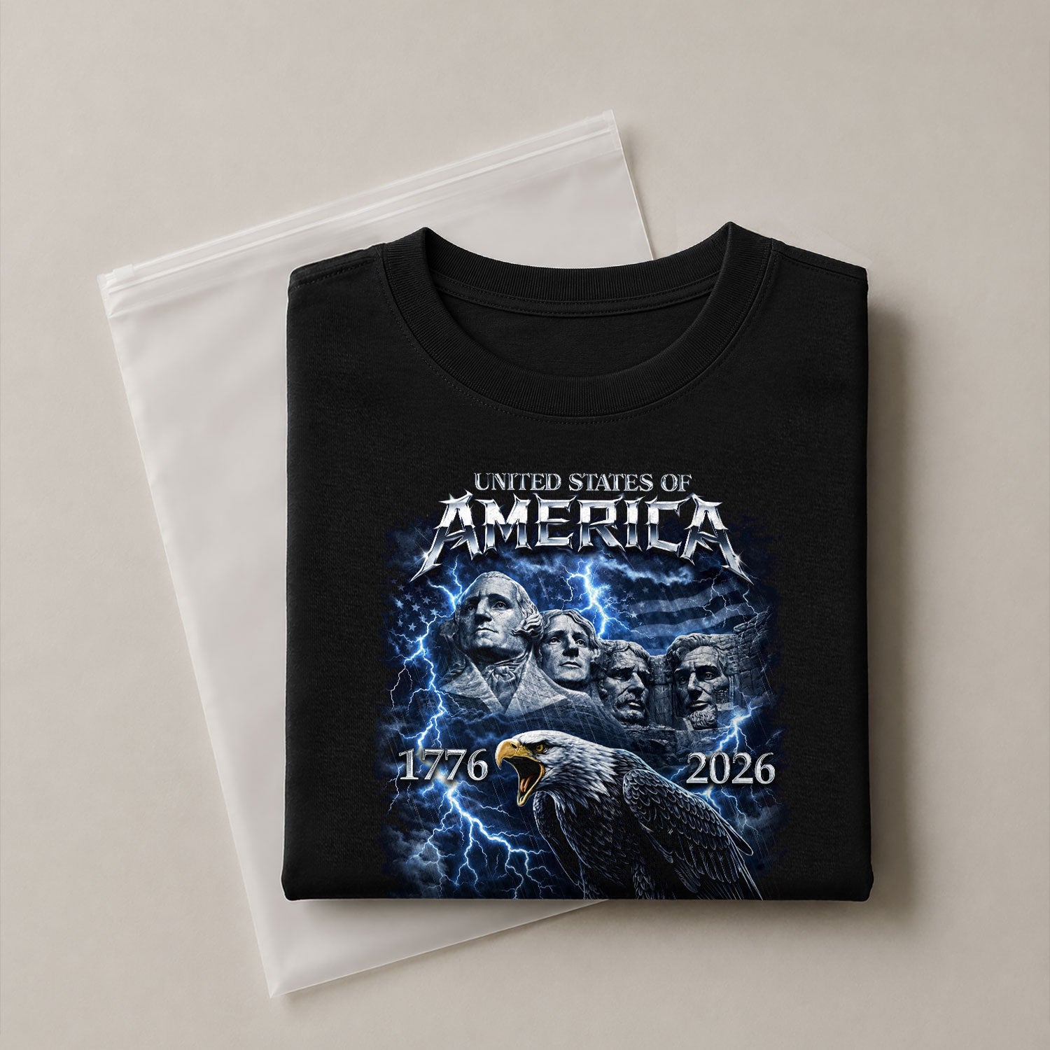 America 1776–2026 – 250th Anniversary We The People Lightning Eagle Tee - Rust Field Wear
