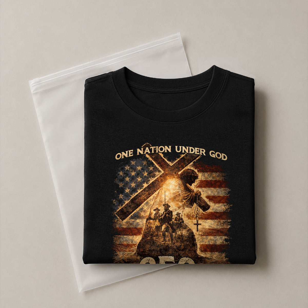 USA 250th Anniversary Shirt – 1776-2026 One Nation Under God 250 Years of Blessings Patriotic Christian Tee - Rust Field Wear