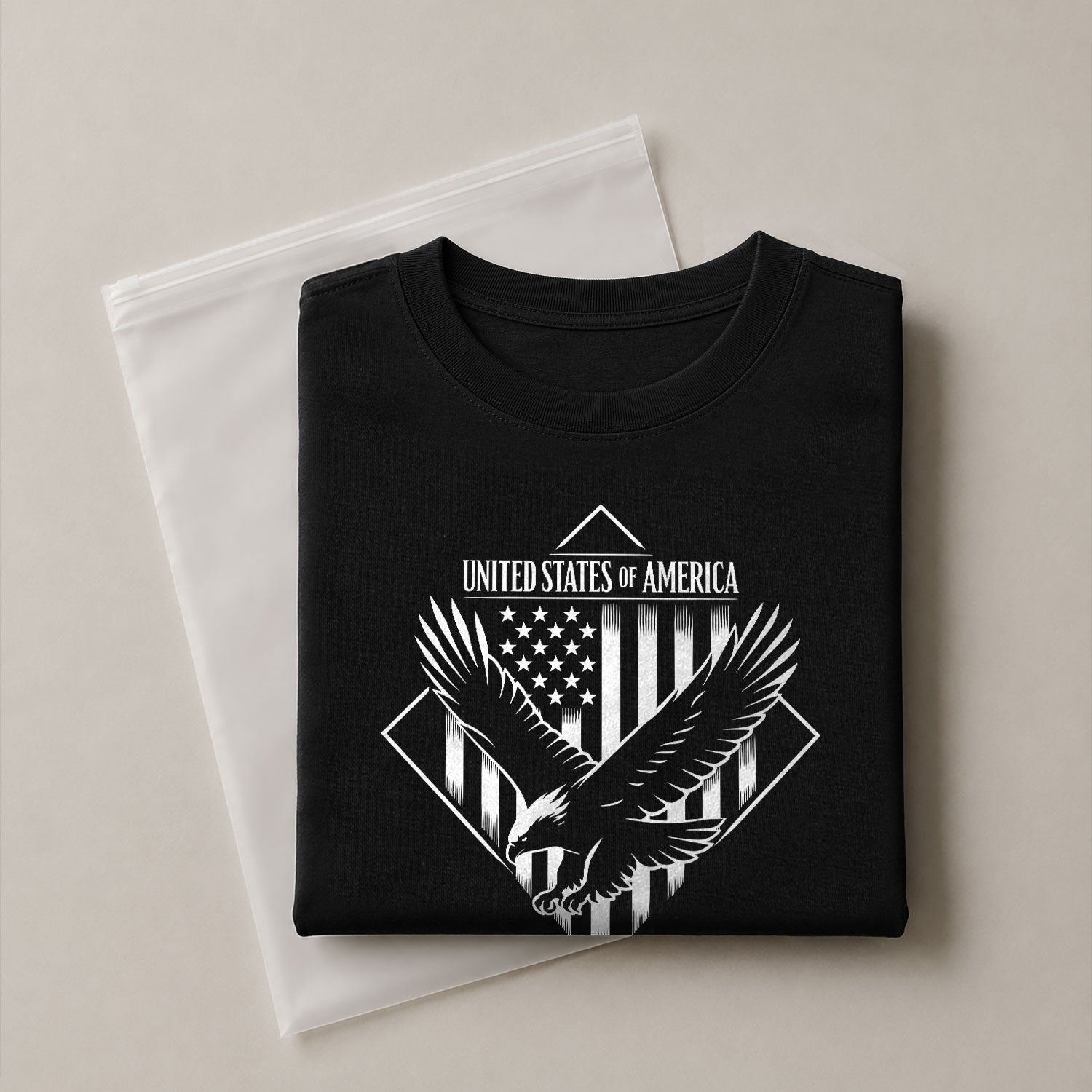 America 250th Anniversary T-Shirt - White Eagle & Flag 1776-2026 250 Years Minimalist Men's Tee - Rust Field Wear