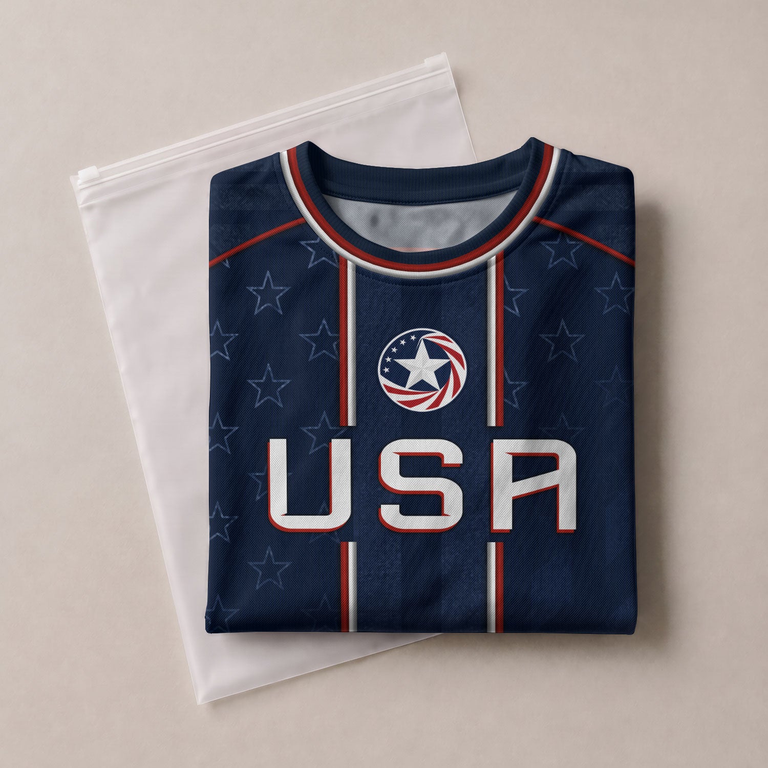 Navy USA Soccer Jersey American Flag Eagle Design Patriot Soccer Shirt for Men Women