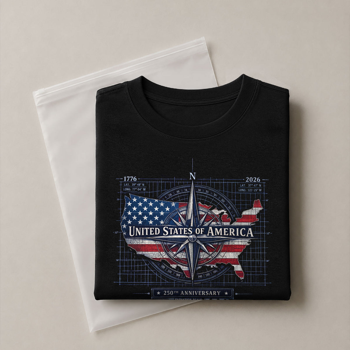250th Anniversary USA Shirt 1776-2026 – Patriotic US Flag Freedom Tee, American Birthday Mens T-Shirt - Rust Field Wear