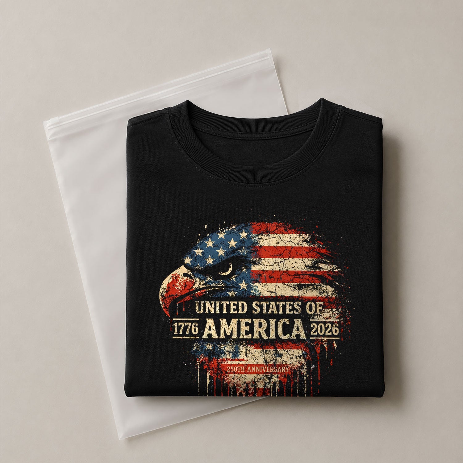 United States 250th Birthday 1776-2026 T-Shirt – USA Flag & Eagle Freedom Patriotic Anniversary Tee - Rust Field Wear