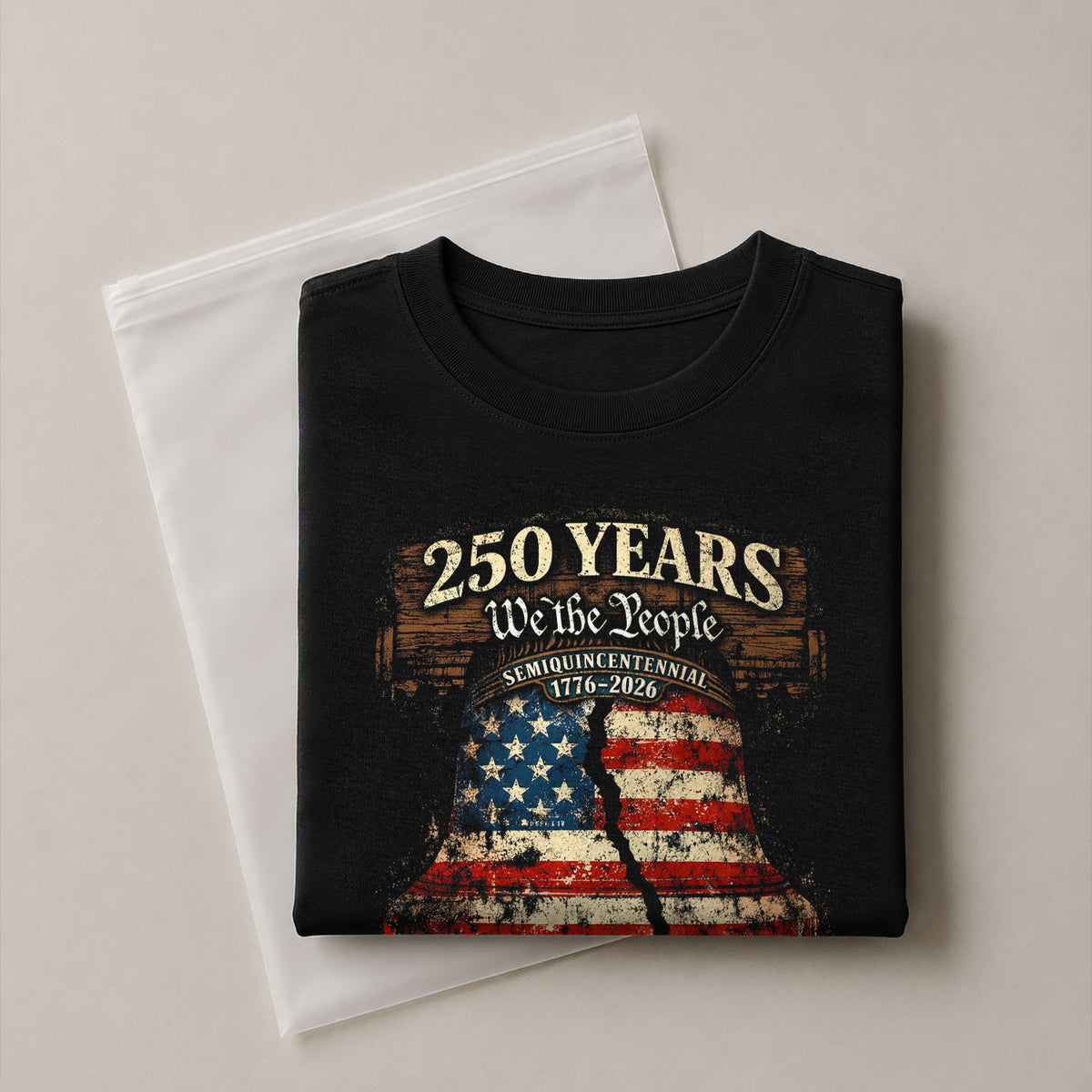 America 250th Anniversary 1776-2026 T-Shirt – We The People 250 Years Liberty Bell Patriotic Tee - Rust Field Wear