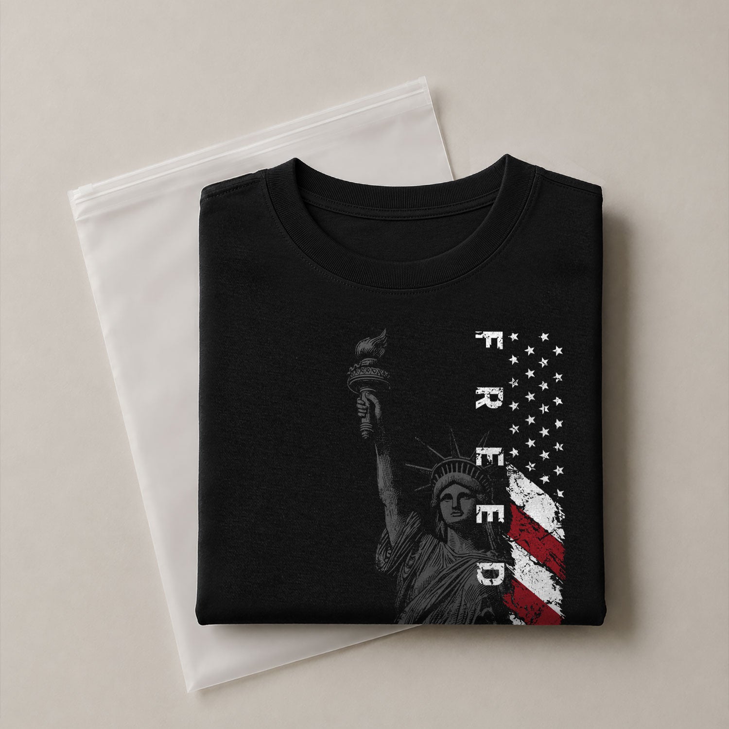 Freedom Shirts for Men, Freedom Statue of Liberty American Flag Patriotic USA - Patriotic T Shirts - Rust Field Wear