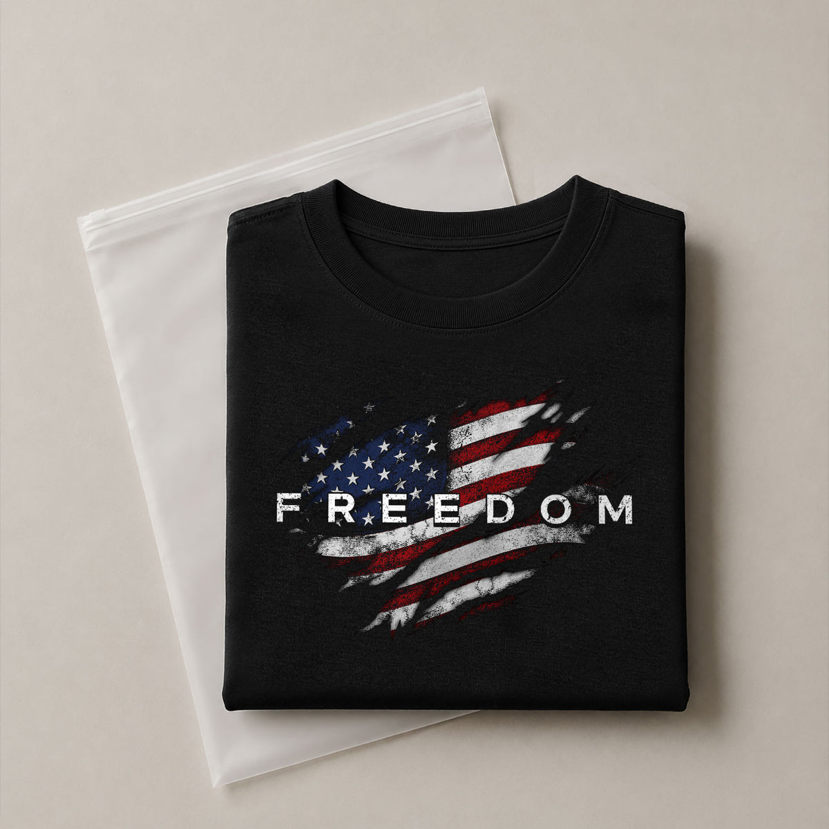 Freedom American Flag Distressed Patriotic USA - Freedom T Shirt, Patriotic Shirts for Men - Rust Field Wear