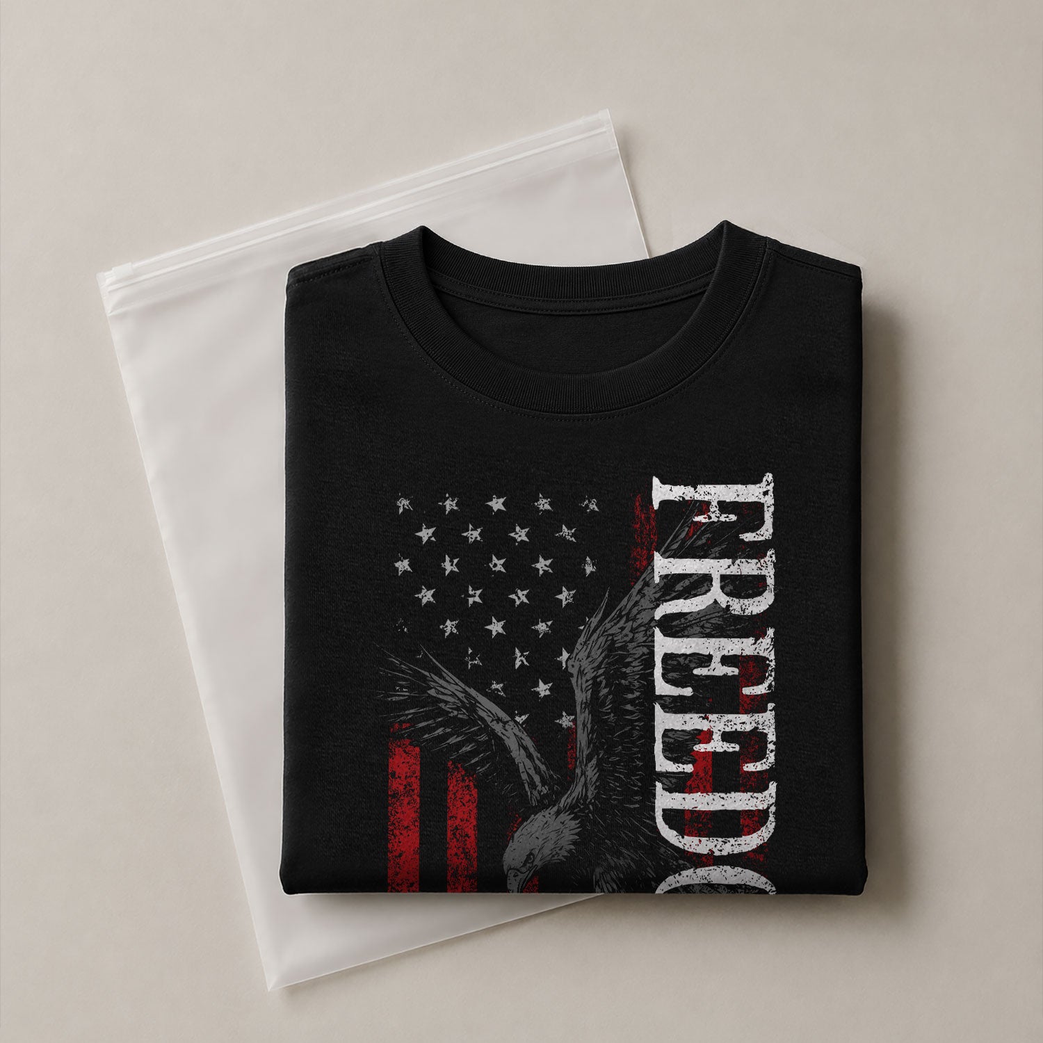 Freedom T Shirt, Freedom Eagle American Flag Patriotic USA Vintage Style - Freedom Shirts for Men - Rust Field Wear