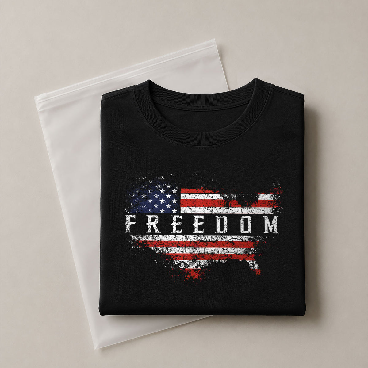 Freedom USA Map American Flag Patriotic Vintage, Patriotic T Shirts - Freedom Shirts for Men - Rust Field Wear