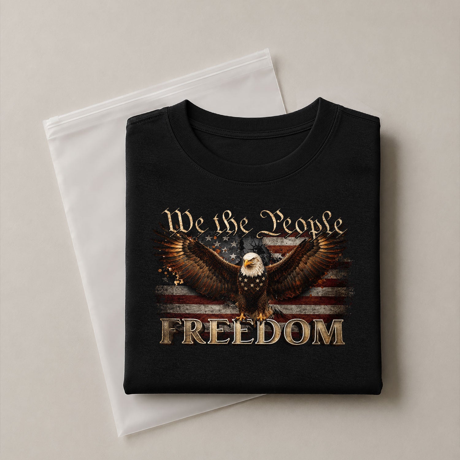 Freedom American Flag We The People Eagle Patriotic Vintage Pride - Freedom Shirts for Men, Patriotic T Shirts - Rust Field Wear