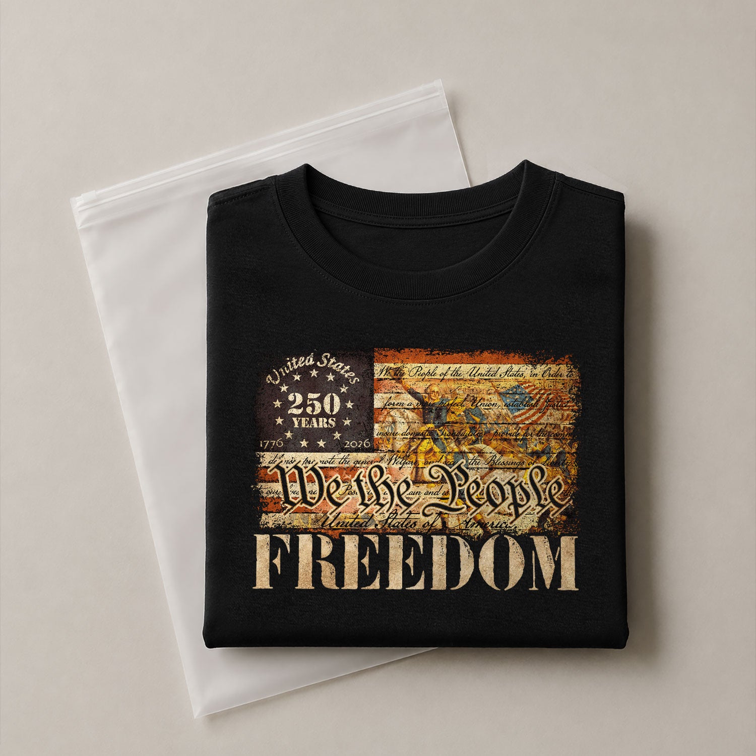 Freedom Shirts for Men, Freedom American Flag Vintage History Patriotic We The People - Patriotic T Shirts - Rust Field Wear