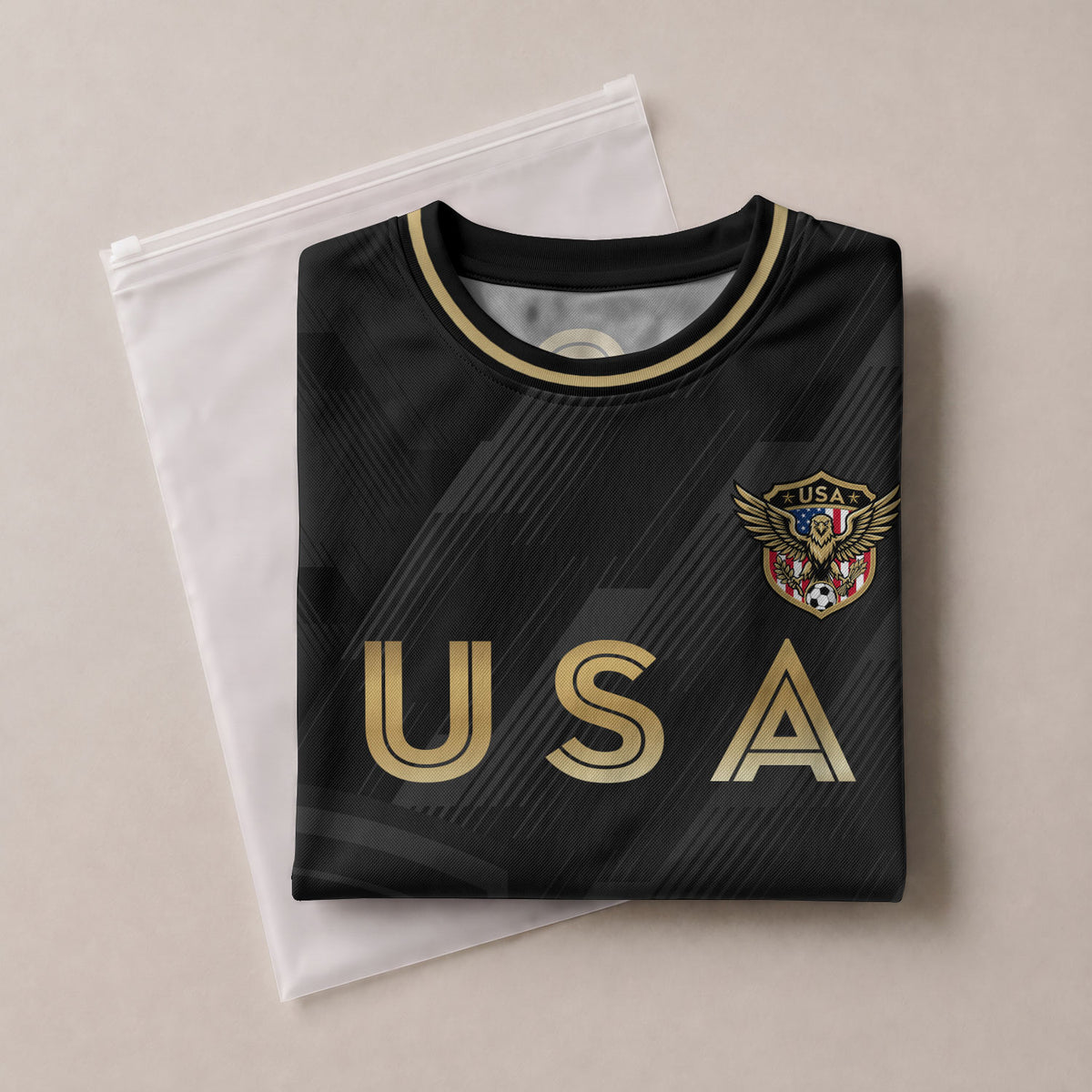 Black USA Soccer Jersey Eagle Patriotic United States Football Shirt Men Women Gift - Rust Field Wear