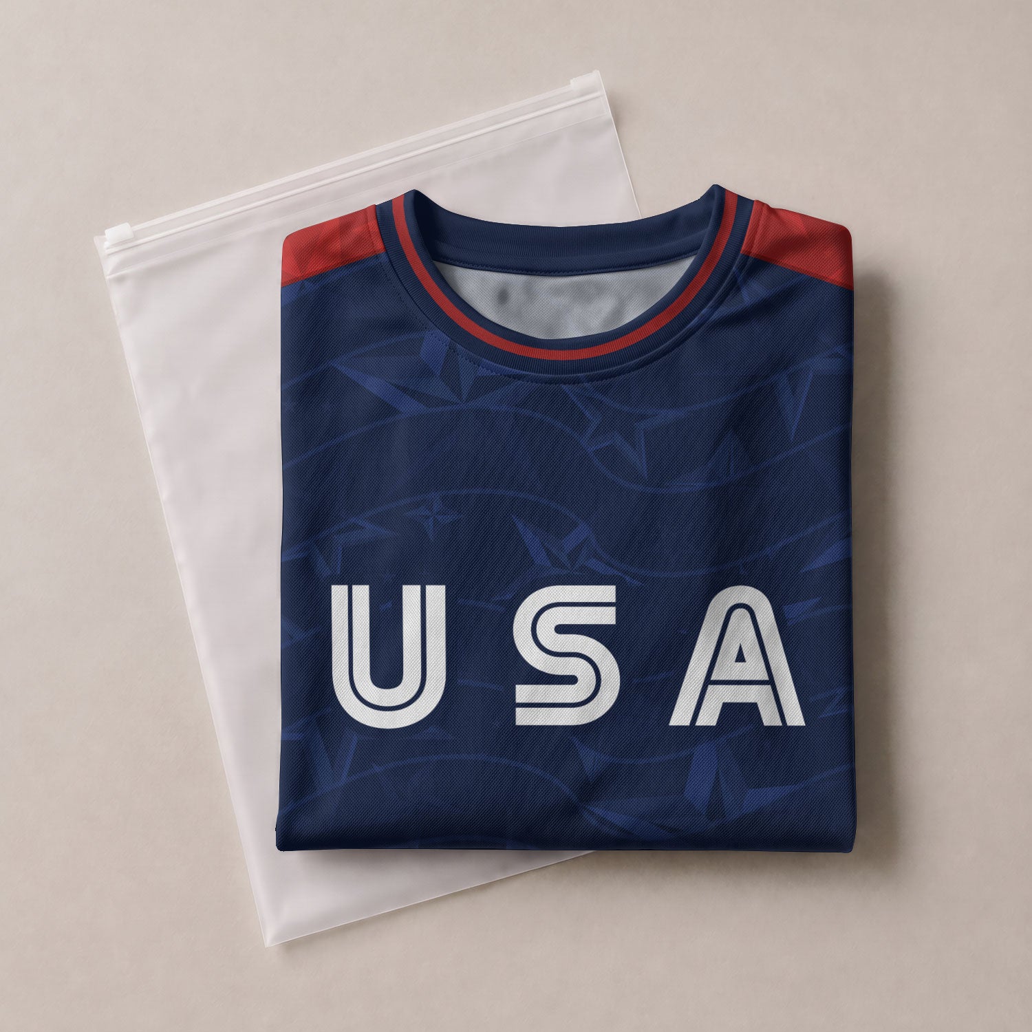 Navy Orange USA Soccer Jersey Men Patriotic Stars Stripes American Football Shirt Fan Gear