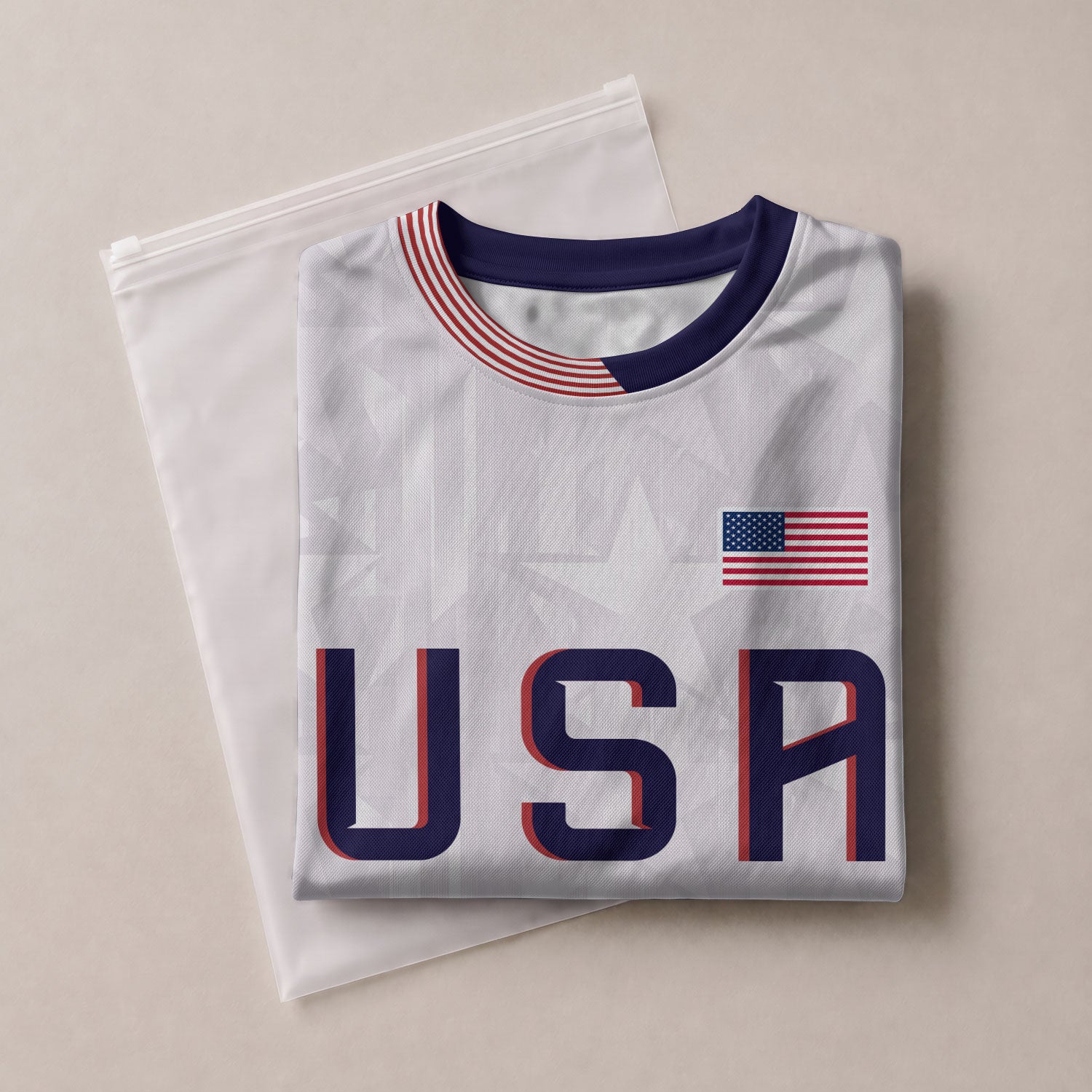 White USA Soccer Jersey Men Patriotic United States Football Shirt Team Sportswear Gift