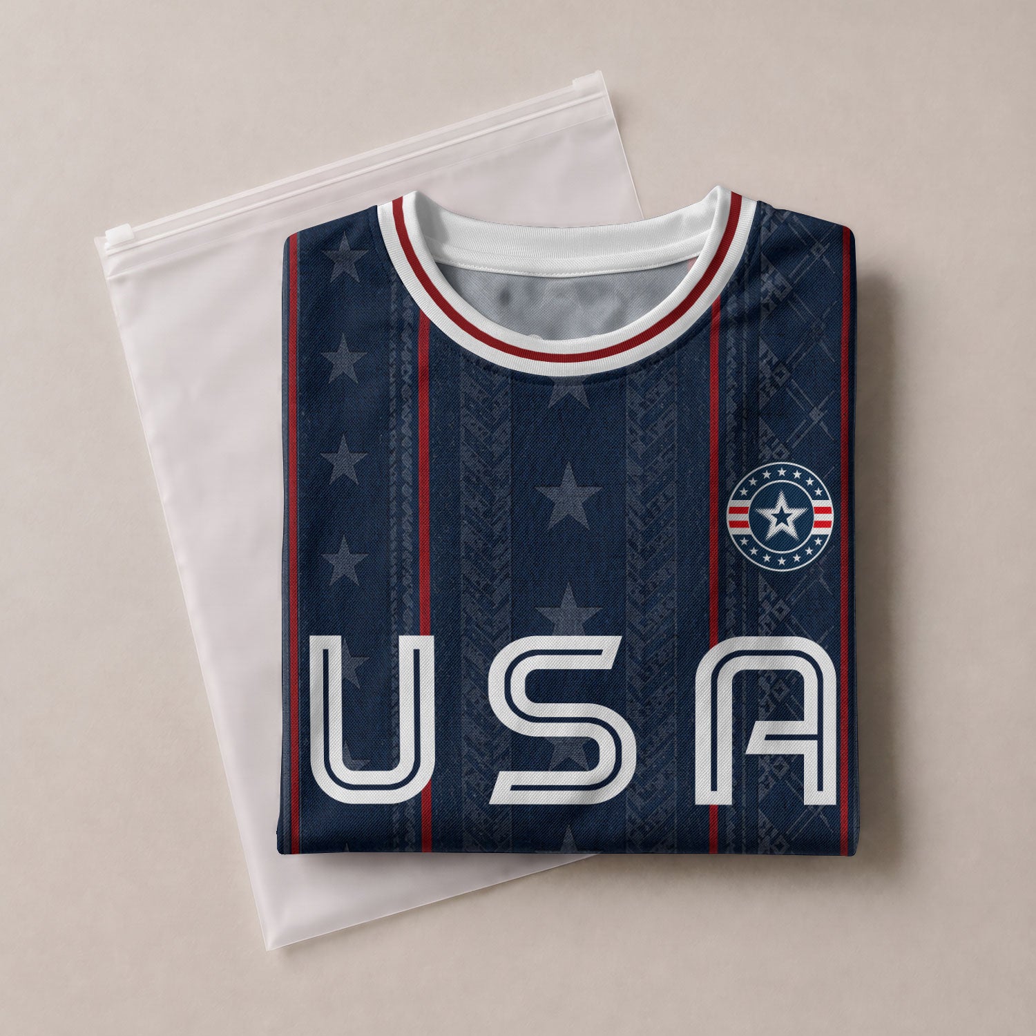 Navy USA Soccer Jersey American Pride Graphic Stripe Soccer Shirt Patriotic Fan Gear