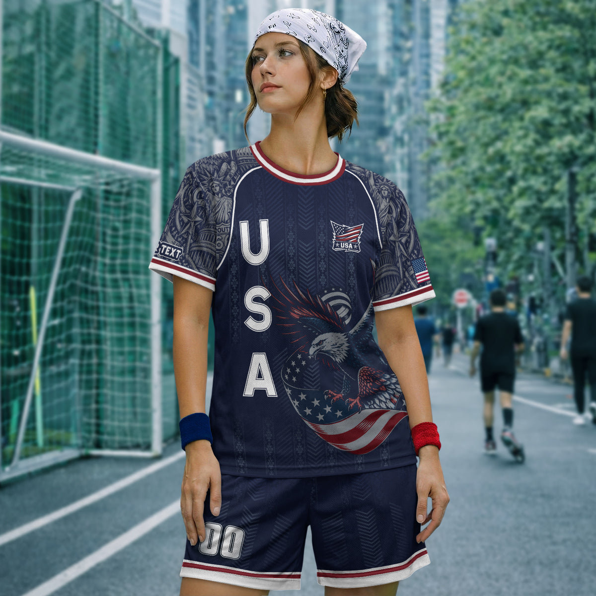 USA Eagle Soccer Jersey Style Adult Shirts Custom Name Number Personalized Top - Rust Field Wear