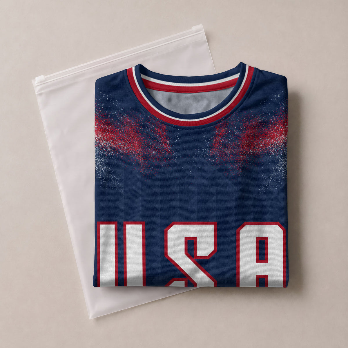 USA Patriotic Soccer Jersey Custom Name Number Adult Football Shirt Blue - Rust Field Wear