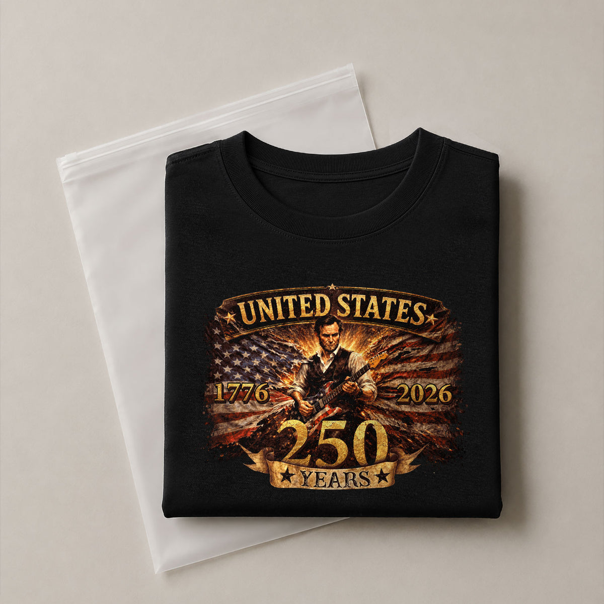 250 Years Anniversary Lincoln America T Shirt Patriotic 1776 2026 Graphic Unisex Tee - Rust Field Wear