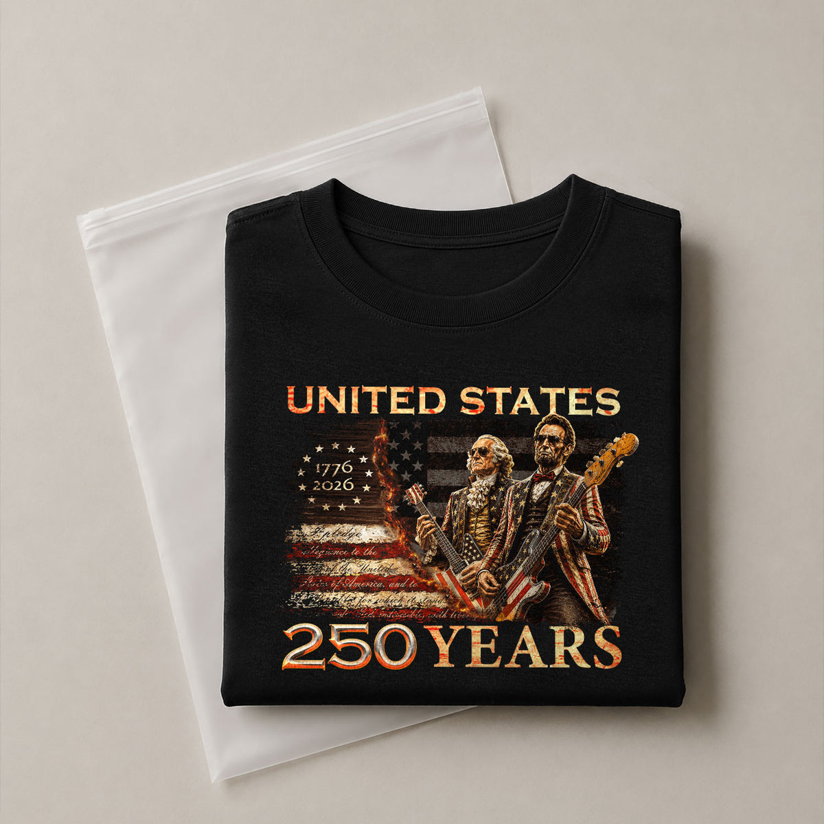 Unisex 1776-2026 Presidents T Shirt - Lincoln Washington Patriotic Summer Graphic Tee - Rust Field Wear