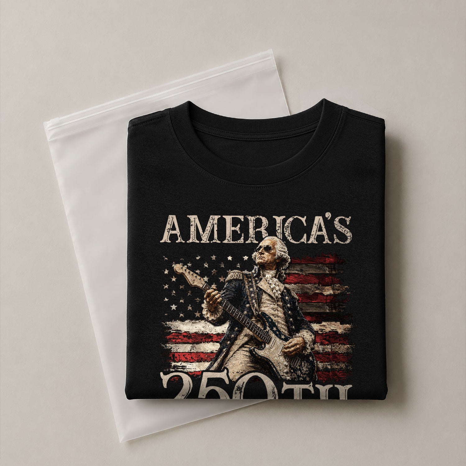 Iconic George Washington Guitar Shirt 1776-2026 Patriotic Graphic Tee Heritage Apparel Gift - Rust Field Wear