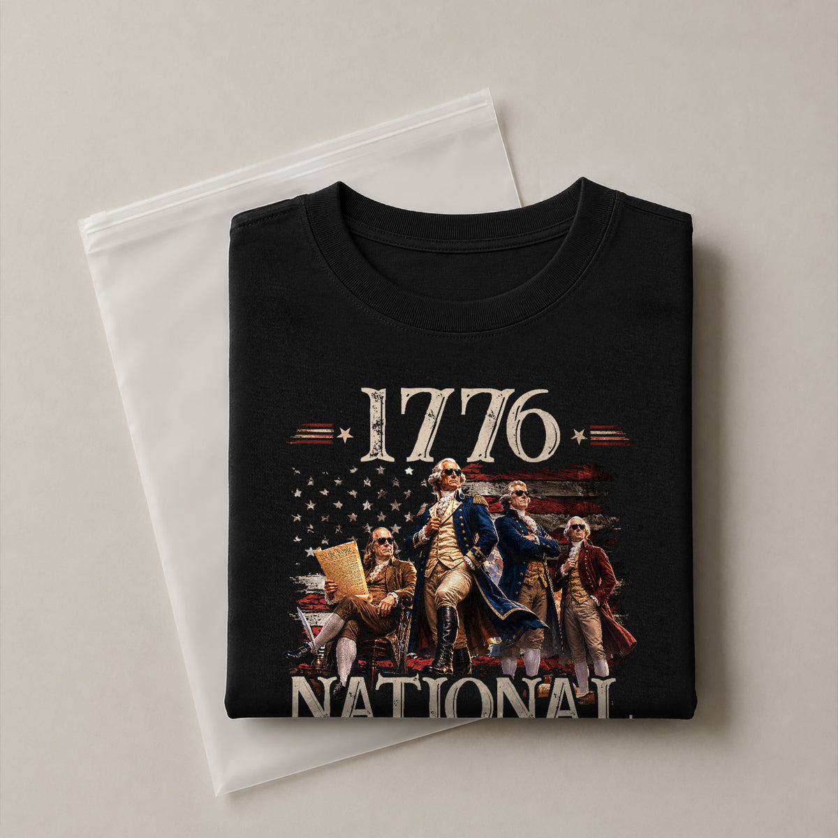 1776 National Champs Shirt Retro Independence Day Men American Pride Graphic Tee - Rust Field Wear