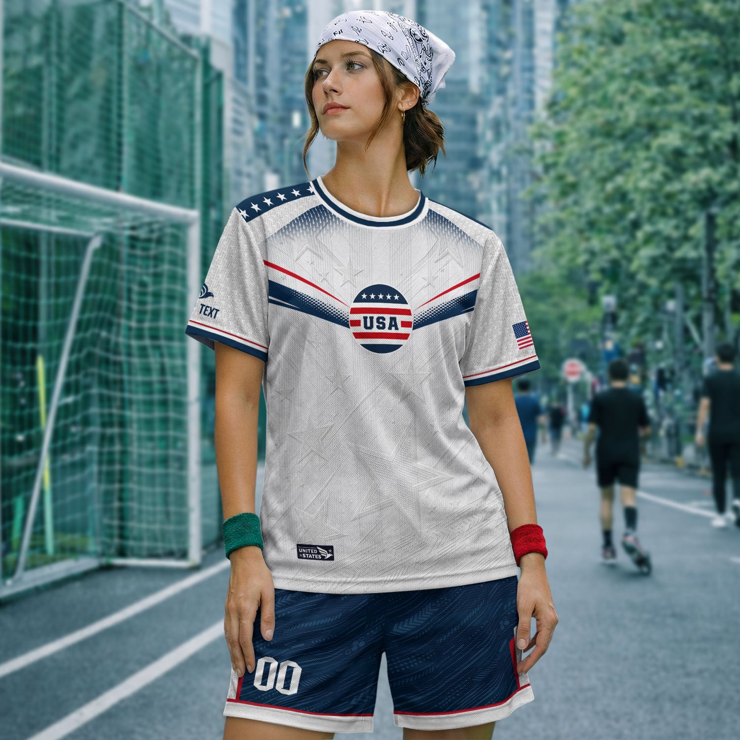 Personalized USA White Soccer Jersey - Custom Name & Number Patriotic Sports Gear