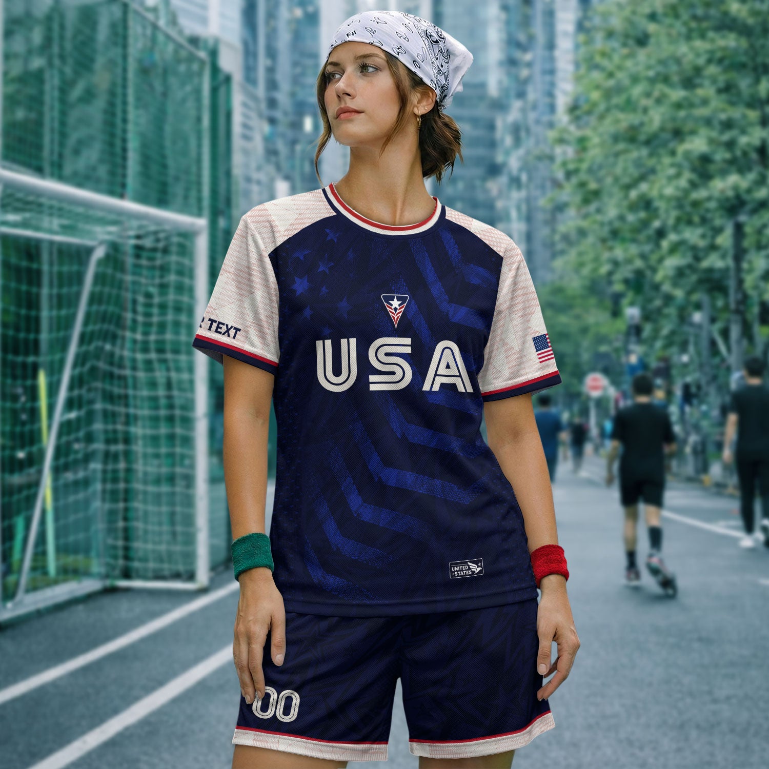 Custom Dark Blue USA Soccer Jersey - Personalized Name & Number American Sports Gear