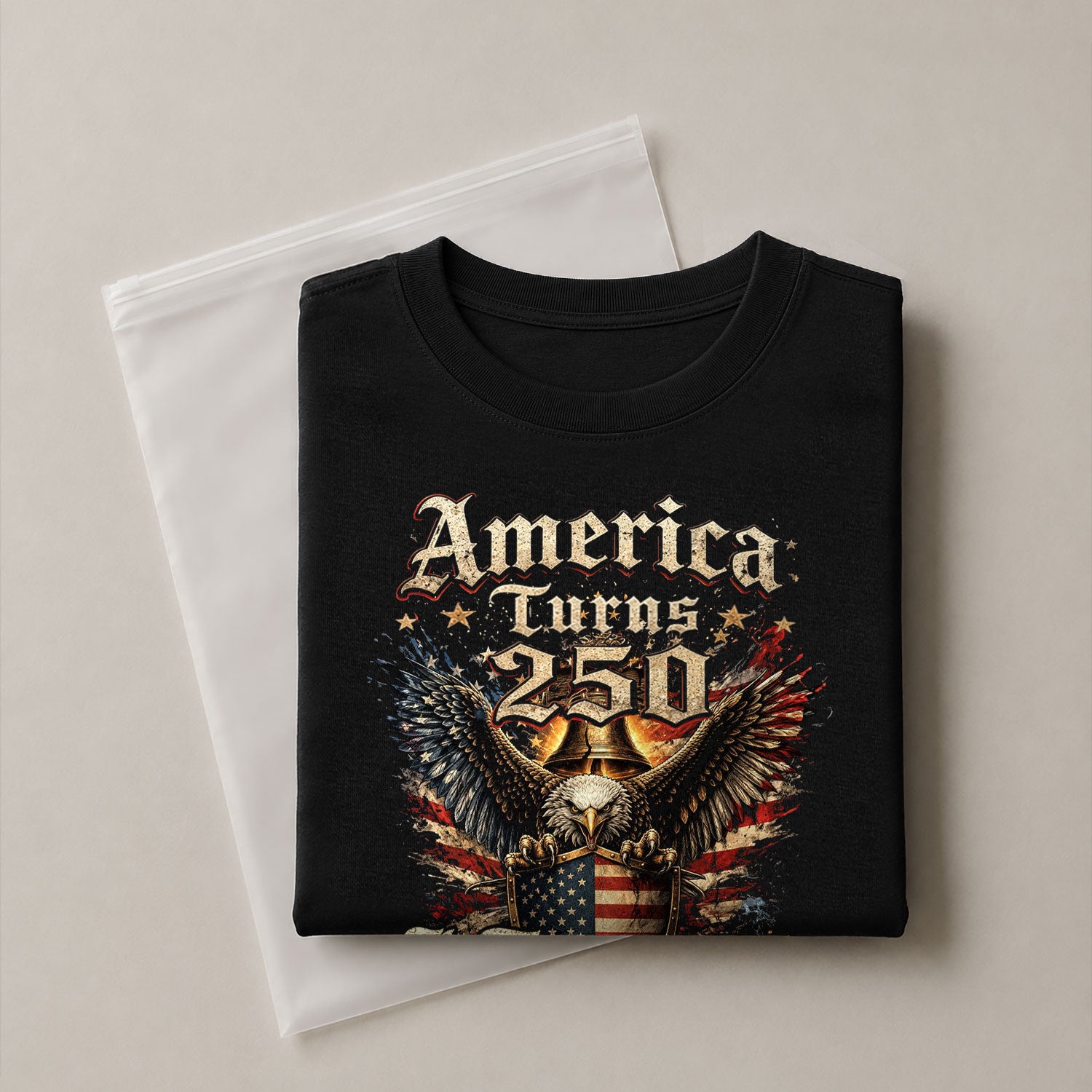 America Turns 250 I Turn 50 Shirt Vintage 1976 Birthday Eagle Patriotic T-Shirt Gift - Rust Field Wear