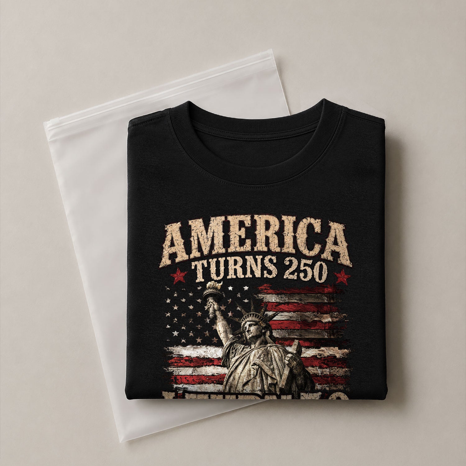 Vintage 50th Birthday Shirt Patriotic American Flag Graphic T-Shirt Gift 1976-2026 - Rust Field Wear