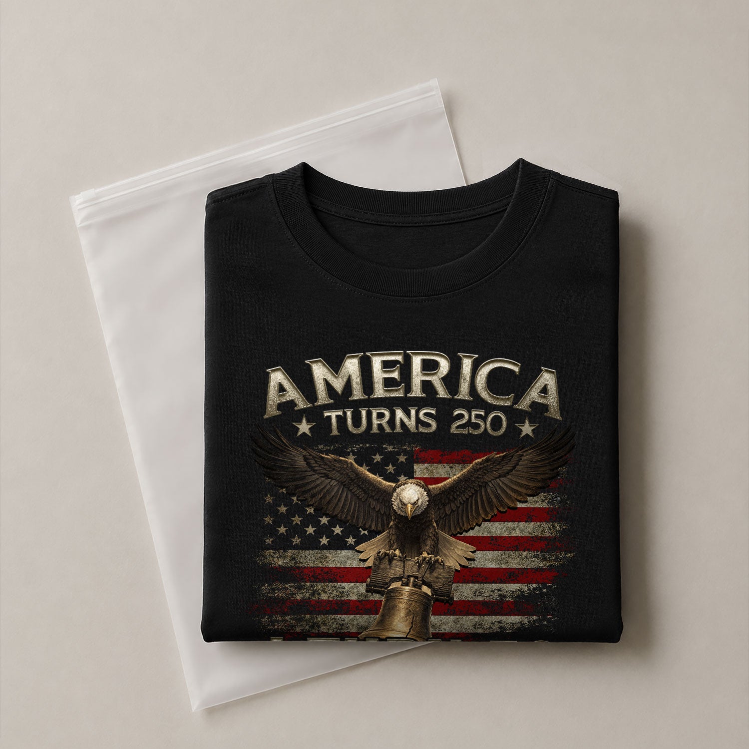 Vintage 1976 Birthday T-Shirt Patriotic Eagle Bell Graphic 50th Gift Item For 2026 - Rust Field Wear
