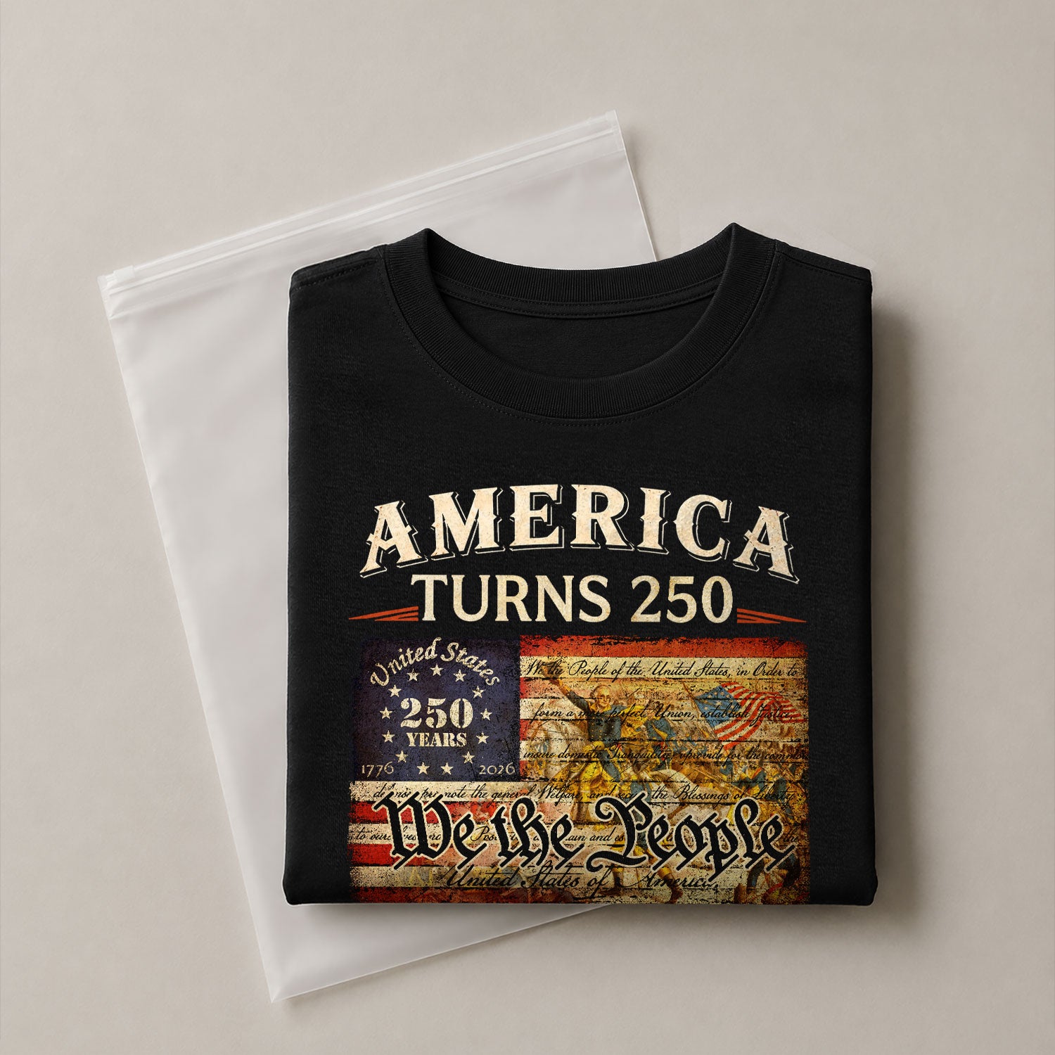 Golden 50th Birthday Shirt Patriotic Historical Art T-Shirt Gift Born in 1976 2026 - Rust Field Wear
