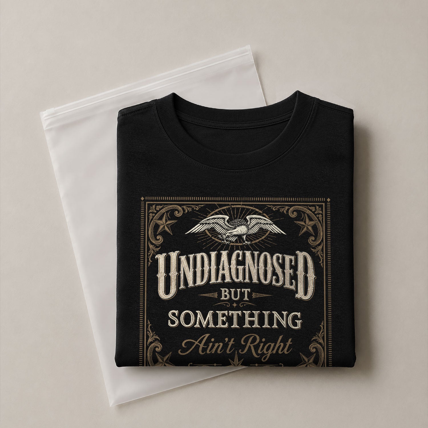 Undiagnosed But Something Ain't Right Tshirt - Vintage Filigree Chronic Illness Tee - Rust Field Wear