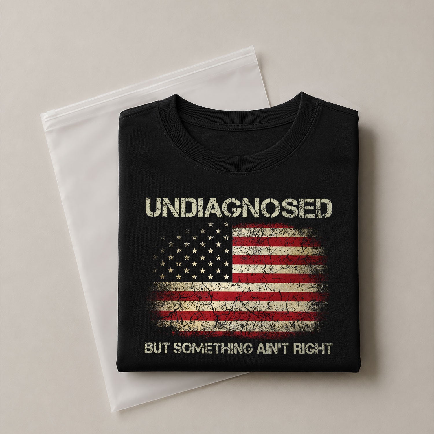 Undiagnosed But Something Ain't Right Tshirt - American Flag Chronic Illness Tee - Rust Field Wear