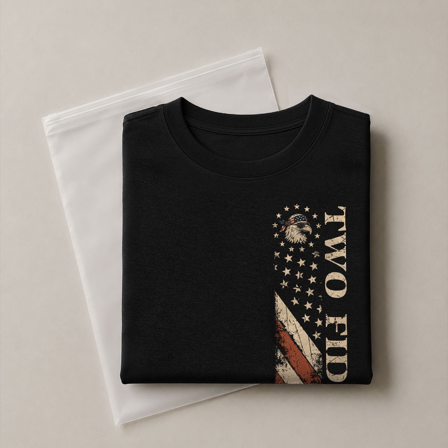 Two Fiddy Vertical Flag Graphic Tee - Minimalist Patriotic 250th Anniversary Cotton Shirt - Rust Field Wear