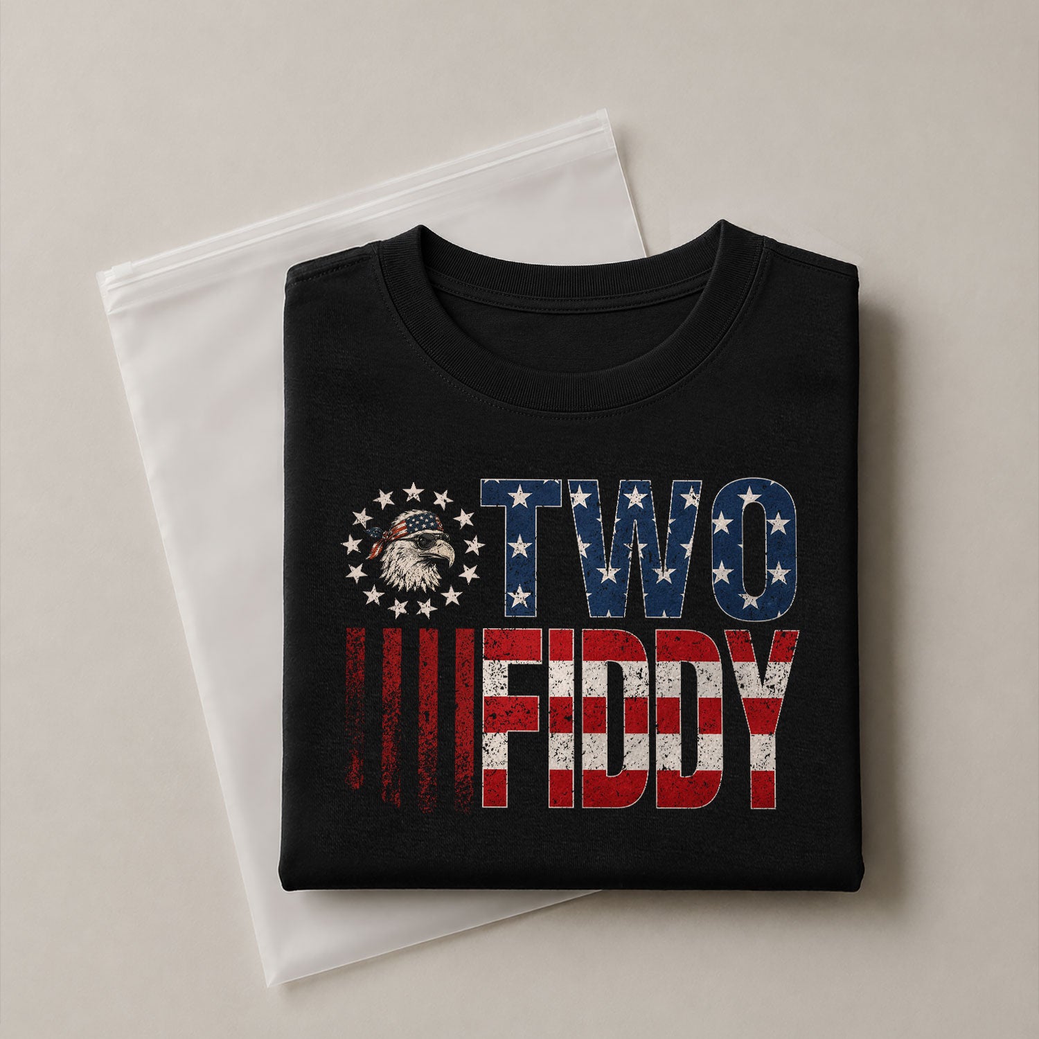 Two Fiddy Star-Spangled Graphic Tee - Patriotic 250th Anniversary Vintage Cotton Shirt - Rust Field Wear