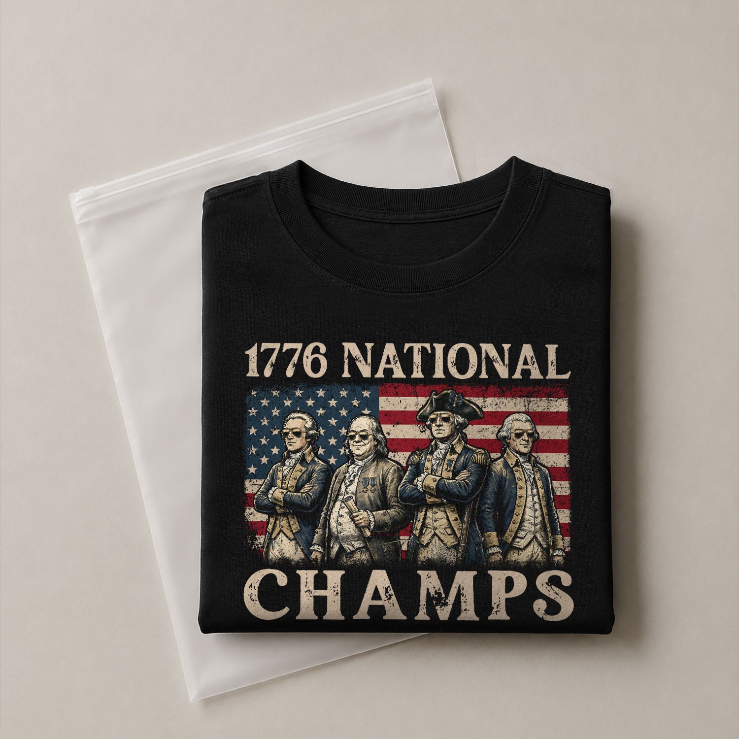 1776 National Champs Graphic Tee – Classic Founding Fathers American Pride T-Shirt - Rust Field Wear