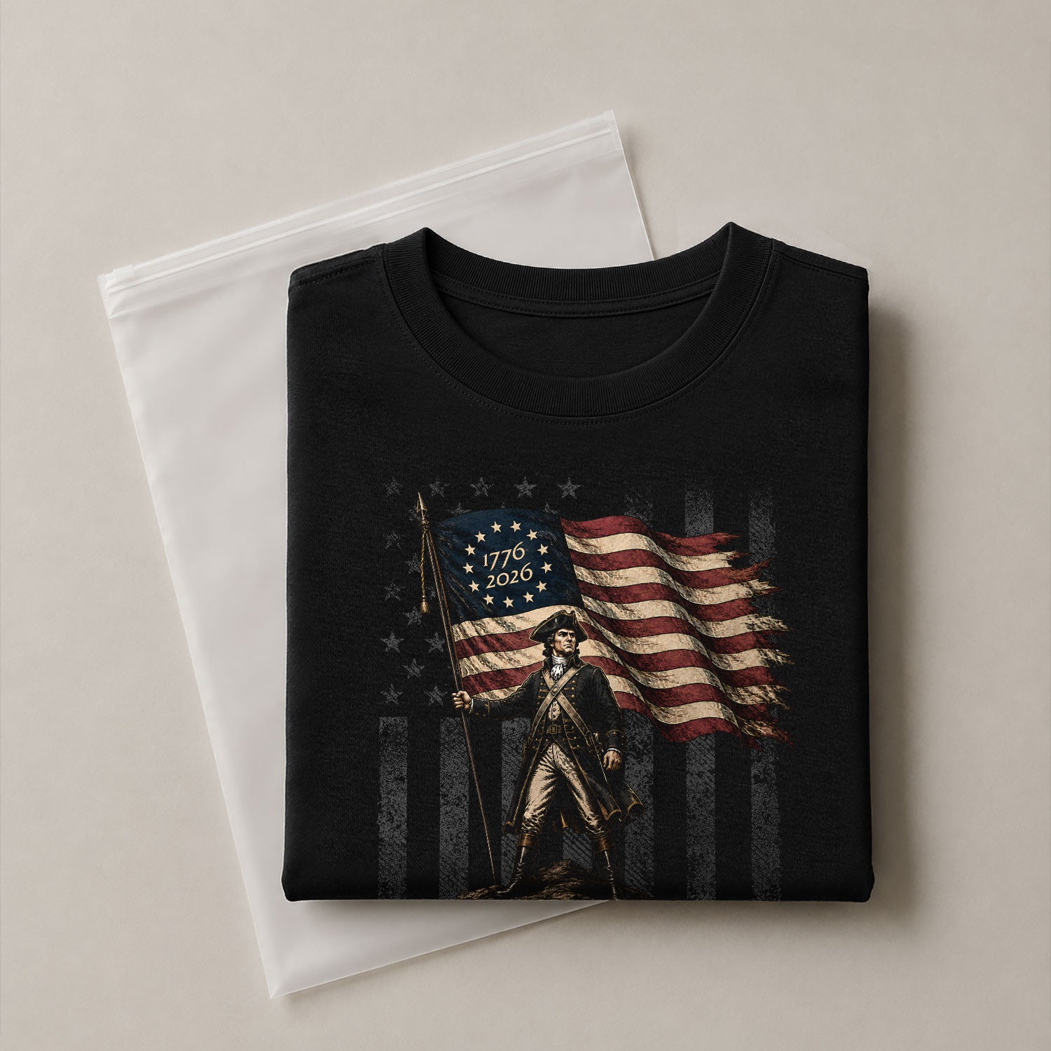 250th Anniversary Freedom Tee - Vintage George Washington Patriotic Cotton Graphic Shirt - Rust Field Wear