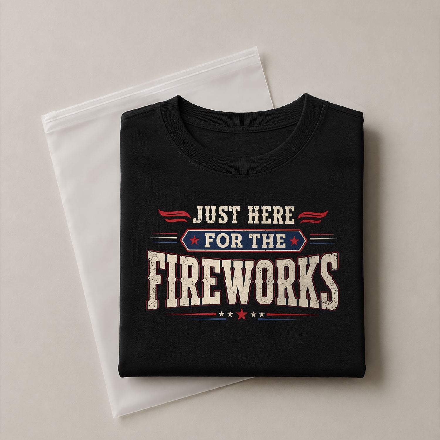 Just Here for The Fireworks T Shirt Funny Independence Day Celebration Apparel for Men - Rust Field Wear