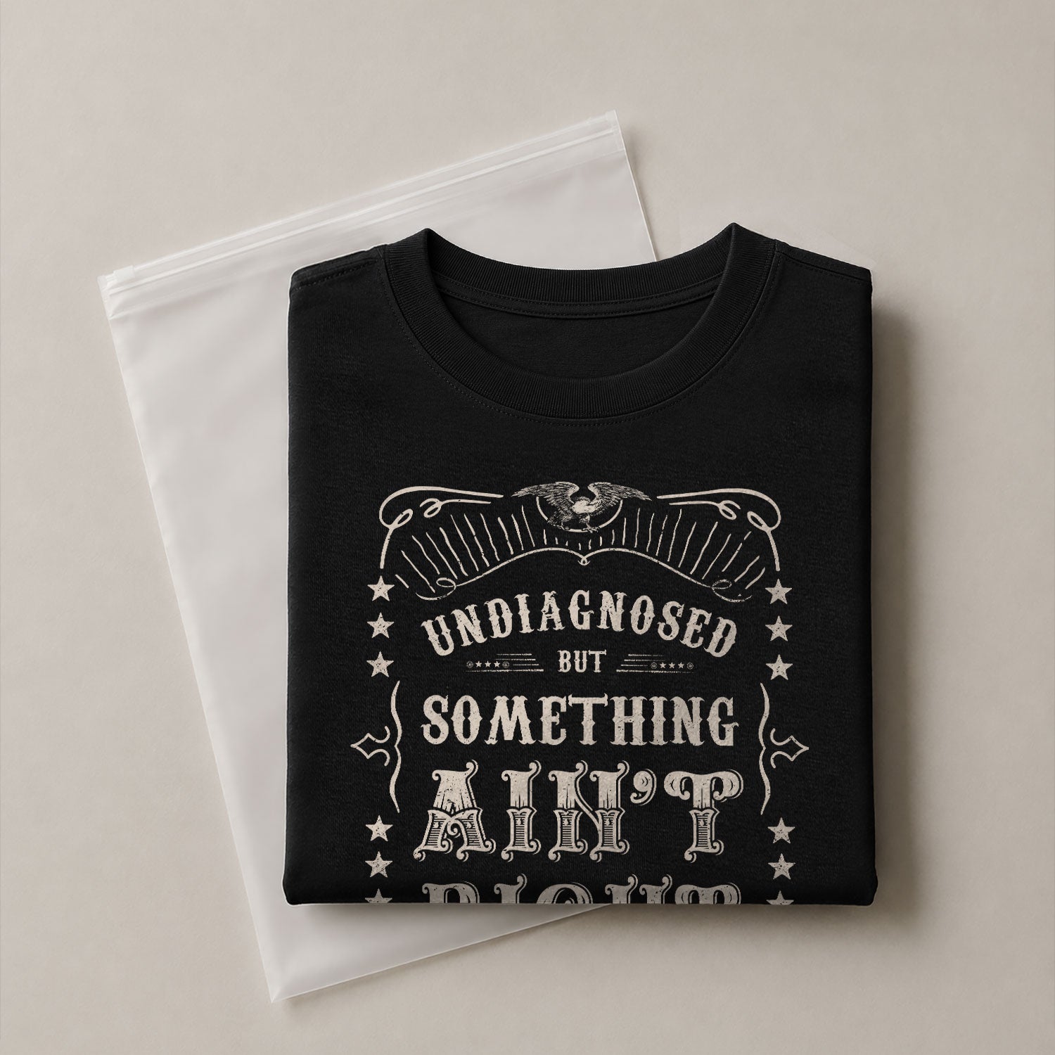 Undiagnosed But Something Ain't Right Shirt Vintage Western Funny Quote Graphic Tee - Rust Field Wear