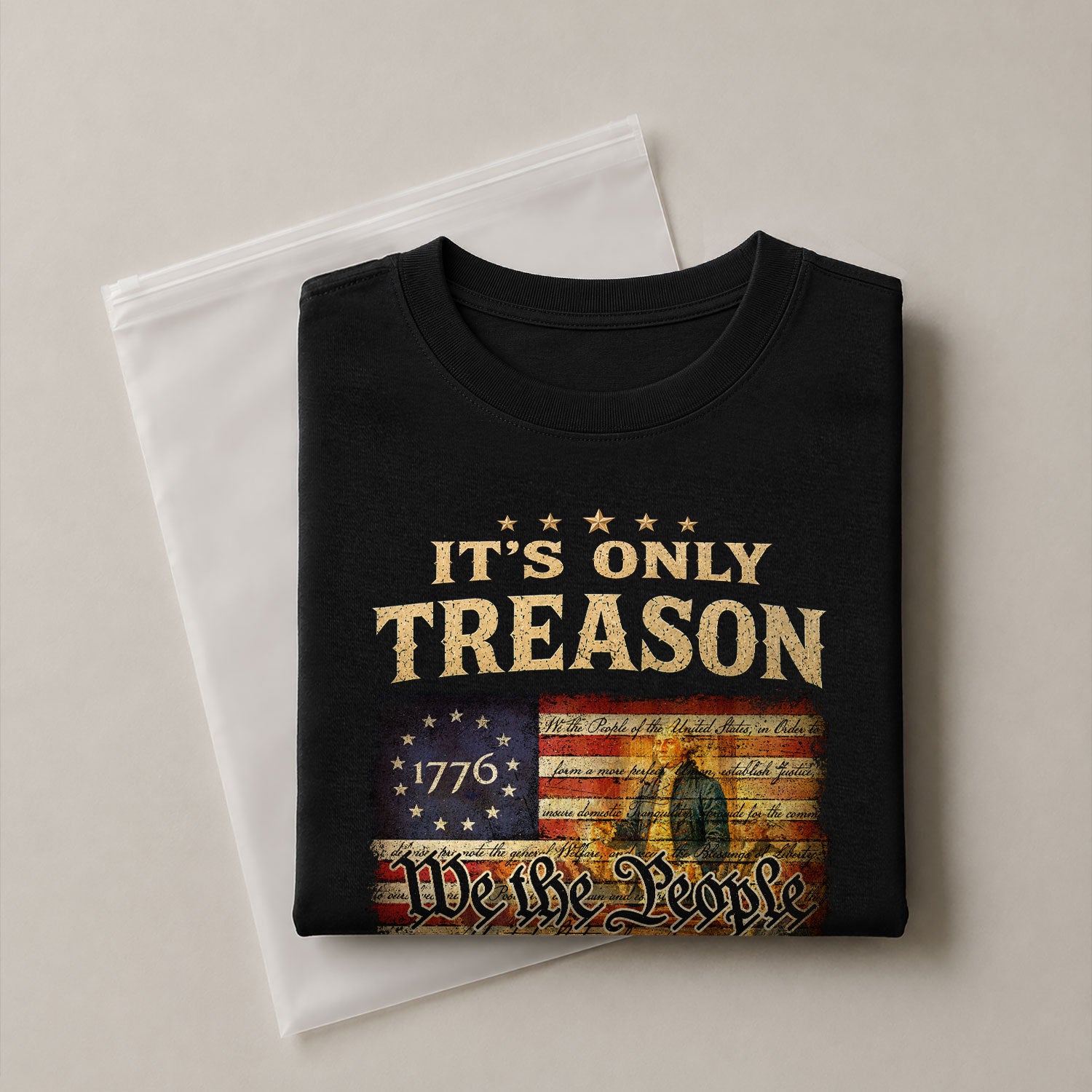 Patriotic 1776 We The People T-Shirt - It’s Only Treason If You Lose Historical Tee - Rust Field Wear