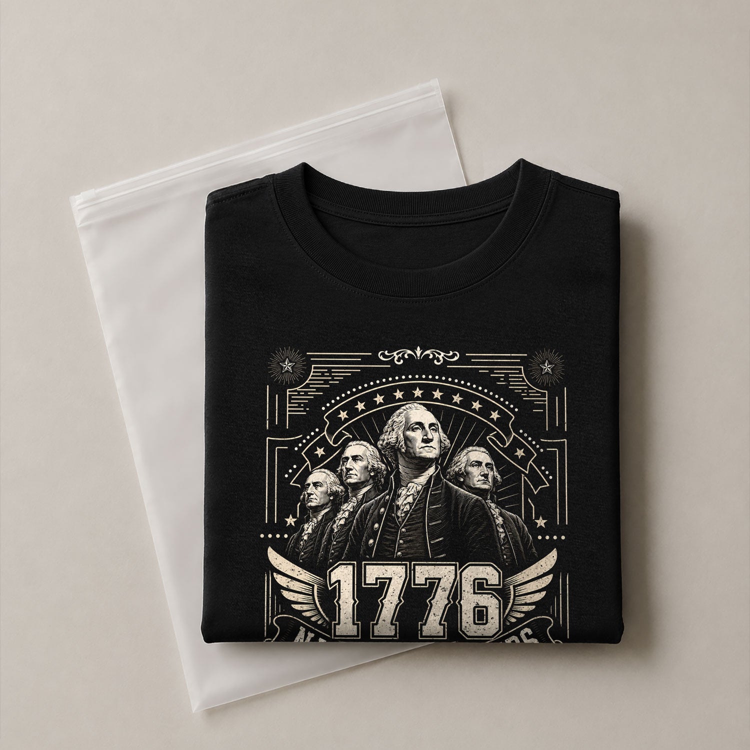 Patriotic 1776 National Champs T-Shirt - Vintage Style Founding Fathers Apparel Design - Rust Field Wear