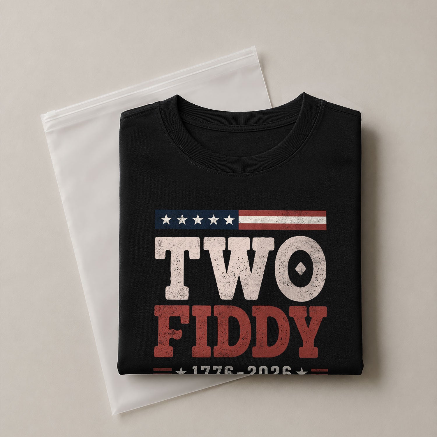 Two Fiddy 1776-2026 Patriotic T-Shirt - Vintage American Independence Graphic Tee - Rust Field Wear