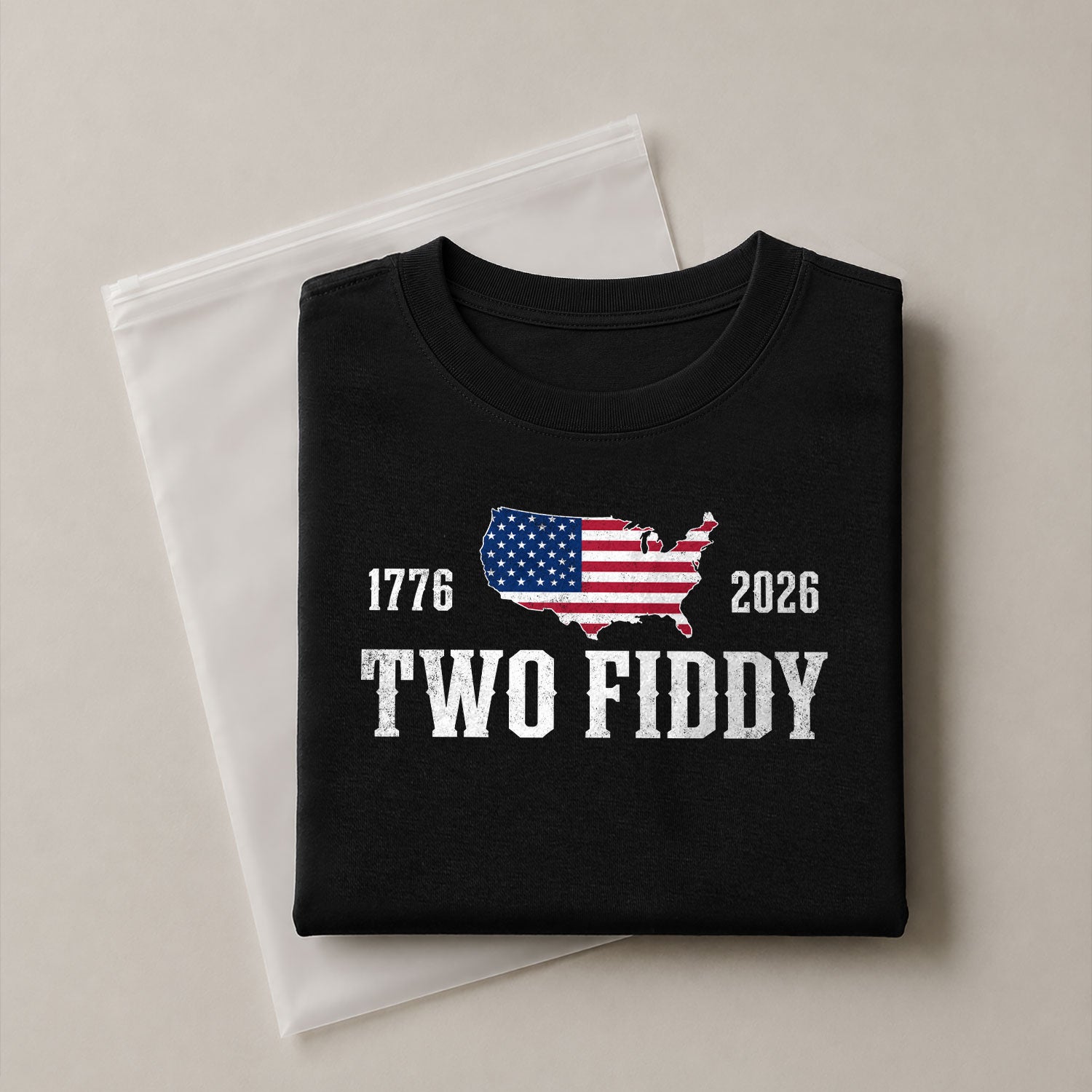 Patriotic Two Fiddy 1776-2026 Map Design - Classic American Anniversary Graphic Tee - Rust Field Wear