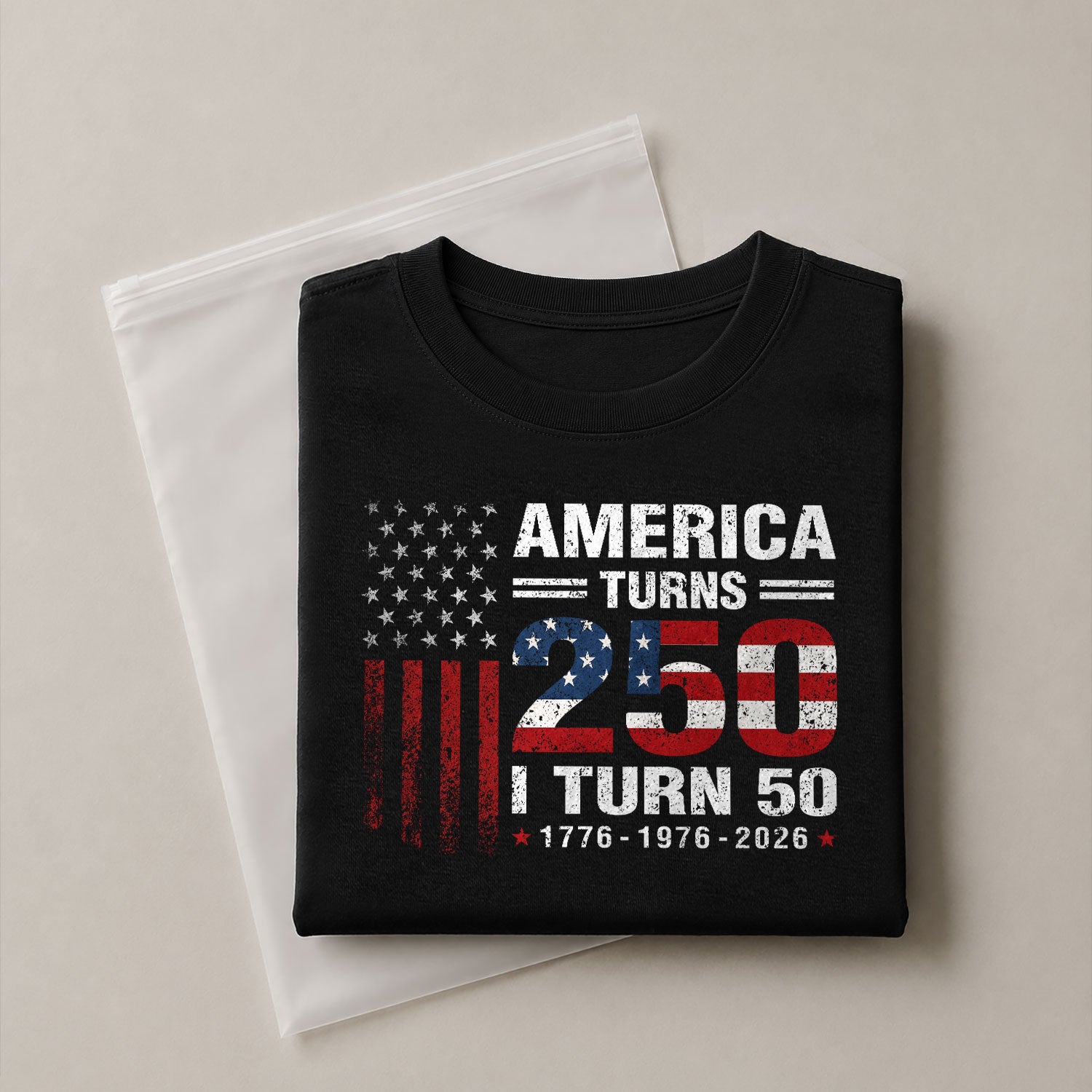 Vintage Style 250 & 50 Birthday Shirt: 1776-2026 Patriotic Anniversary Graphic Tee - Rust Field Wear