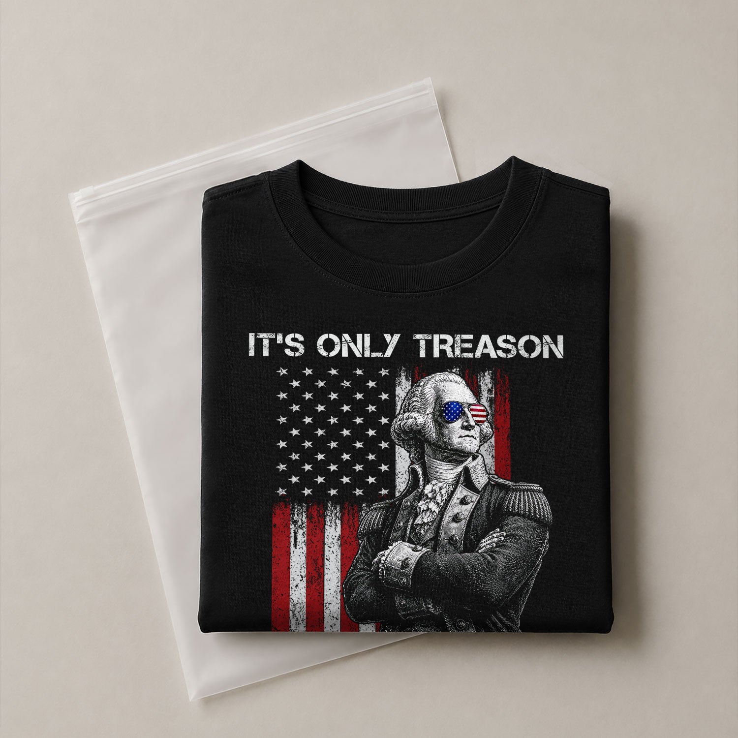 It's Only Treason If You Lose Shirt Patriotic George Washington Retro Flag Men T-Shirt - Rust Field Wear