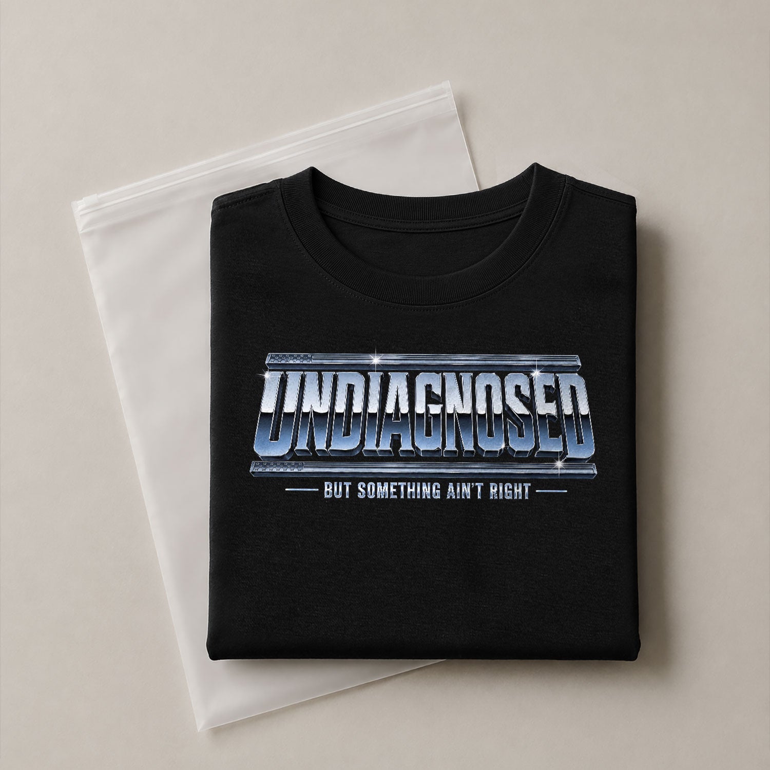 Funny Slogan Graphic Tee Undiagnosed But Something Ain't Right Casual Cotton Shirt - Rust Field Wear