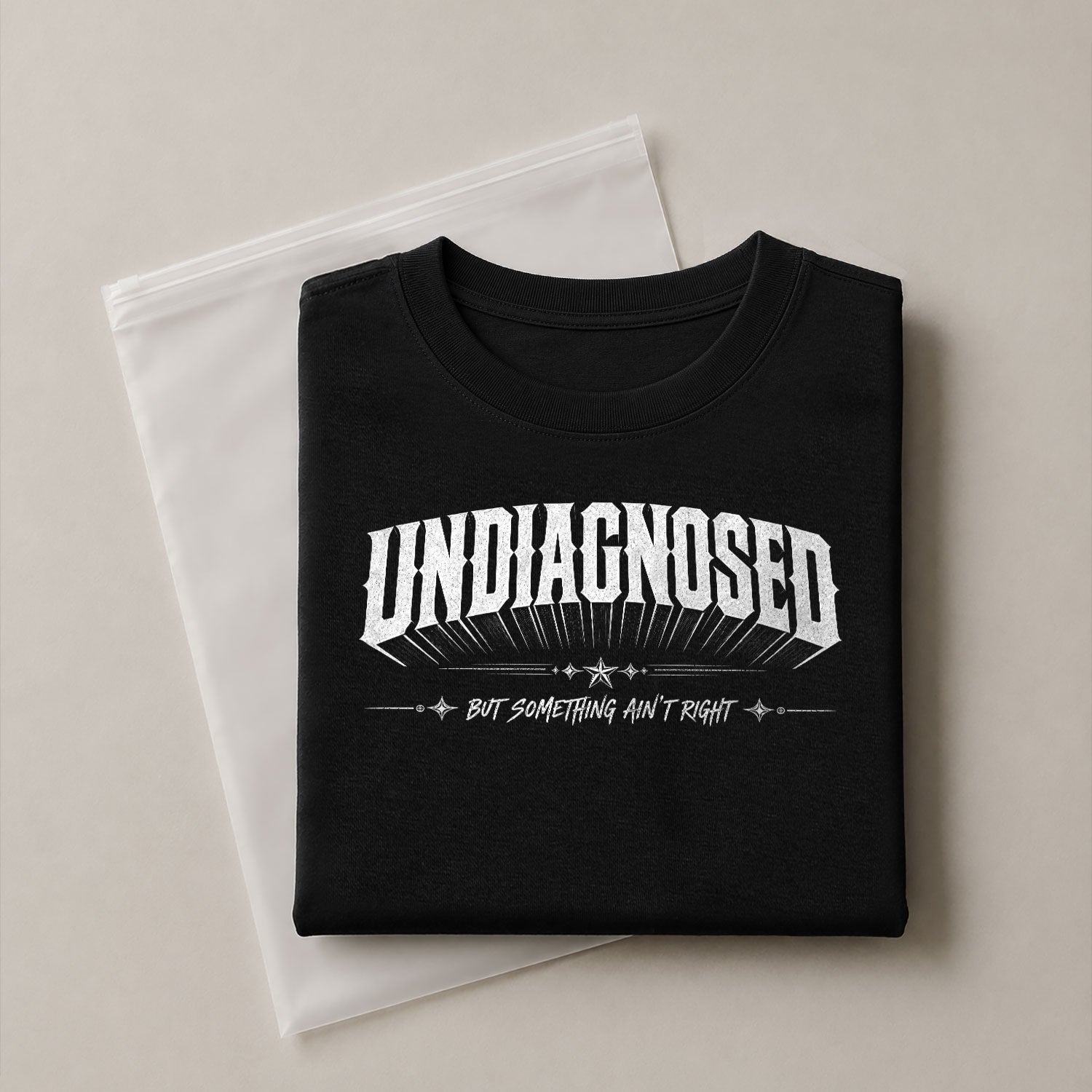 Classic Slogan Tee Undiagnosed But Something Ain't Right Casual Daily Wear Unisex Shirt - Rust Field Wear